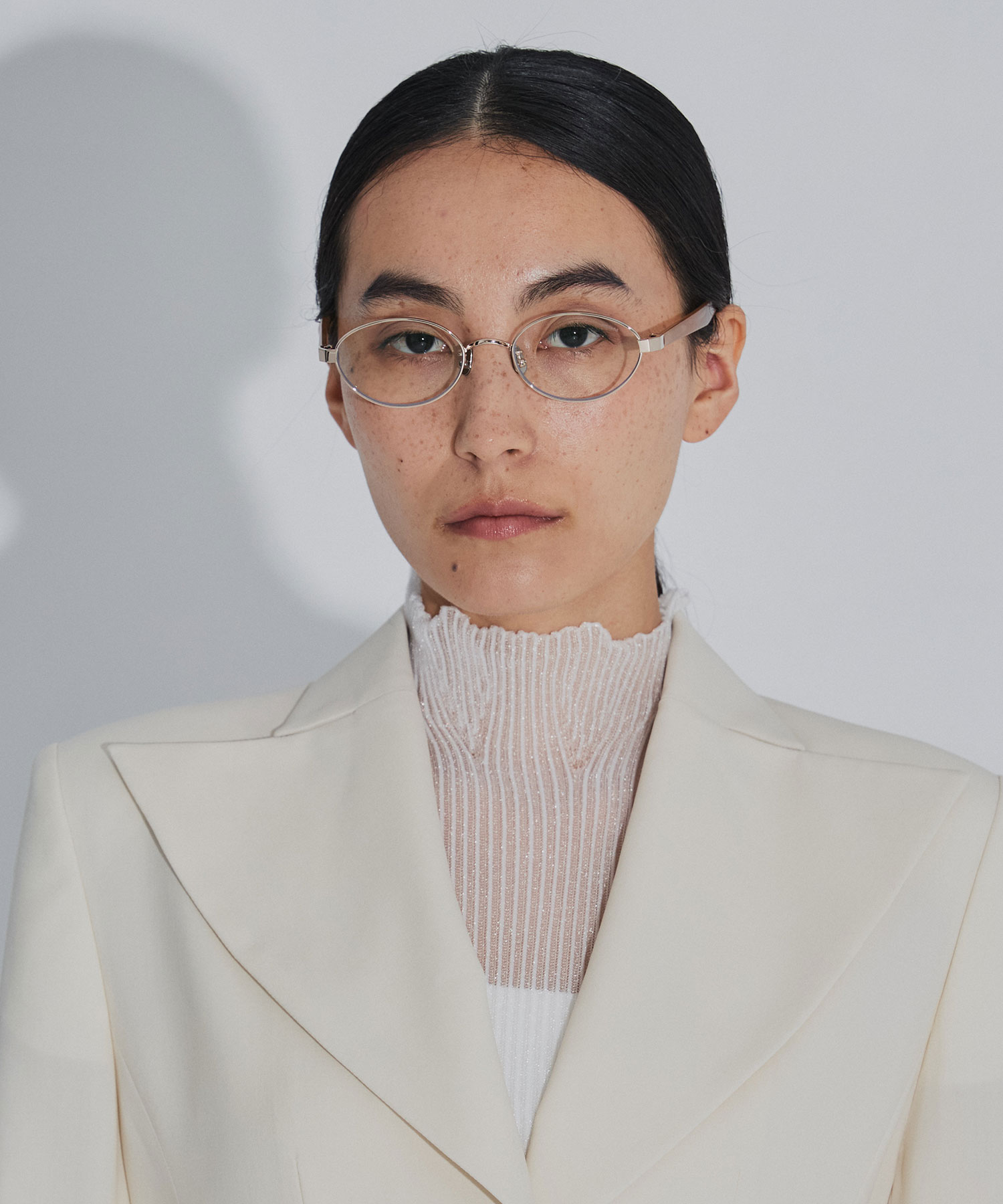× BLANC METAL OVAL GLASSES FETICO