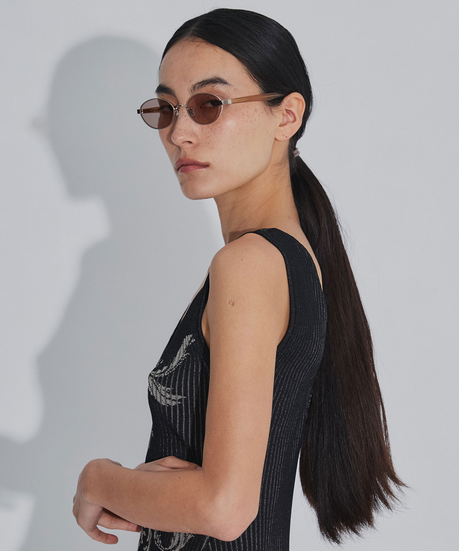 × BLANC METAL OVAL SUNGLASSES FETICO