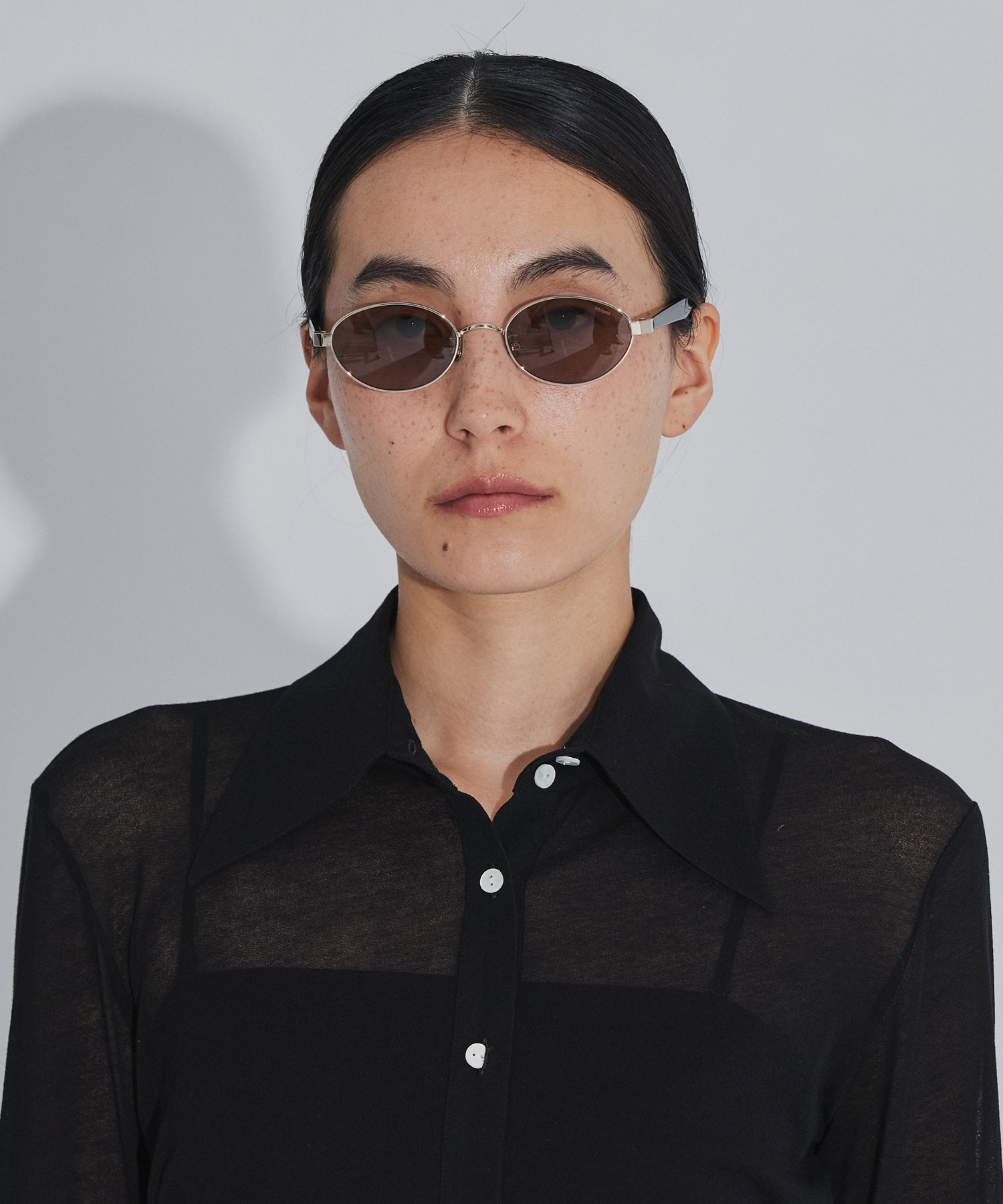 × BLANC METAL OVAL SUNGLASSES FETICO