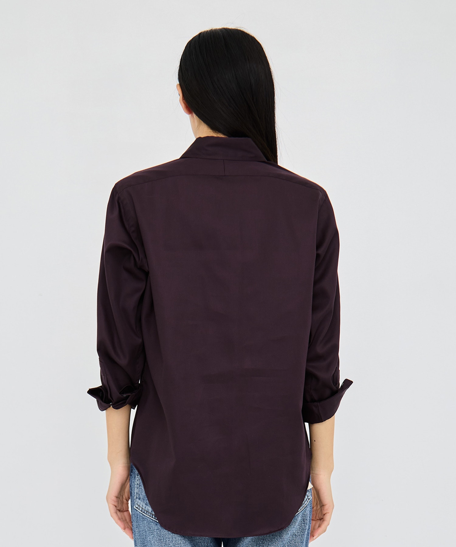 TRANE L/S SHIRT SATIN MADISONBLUE