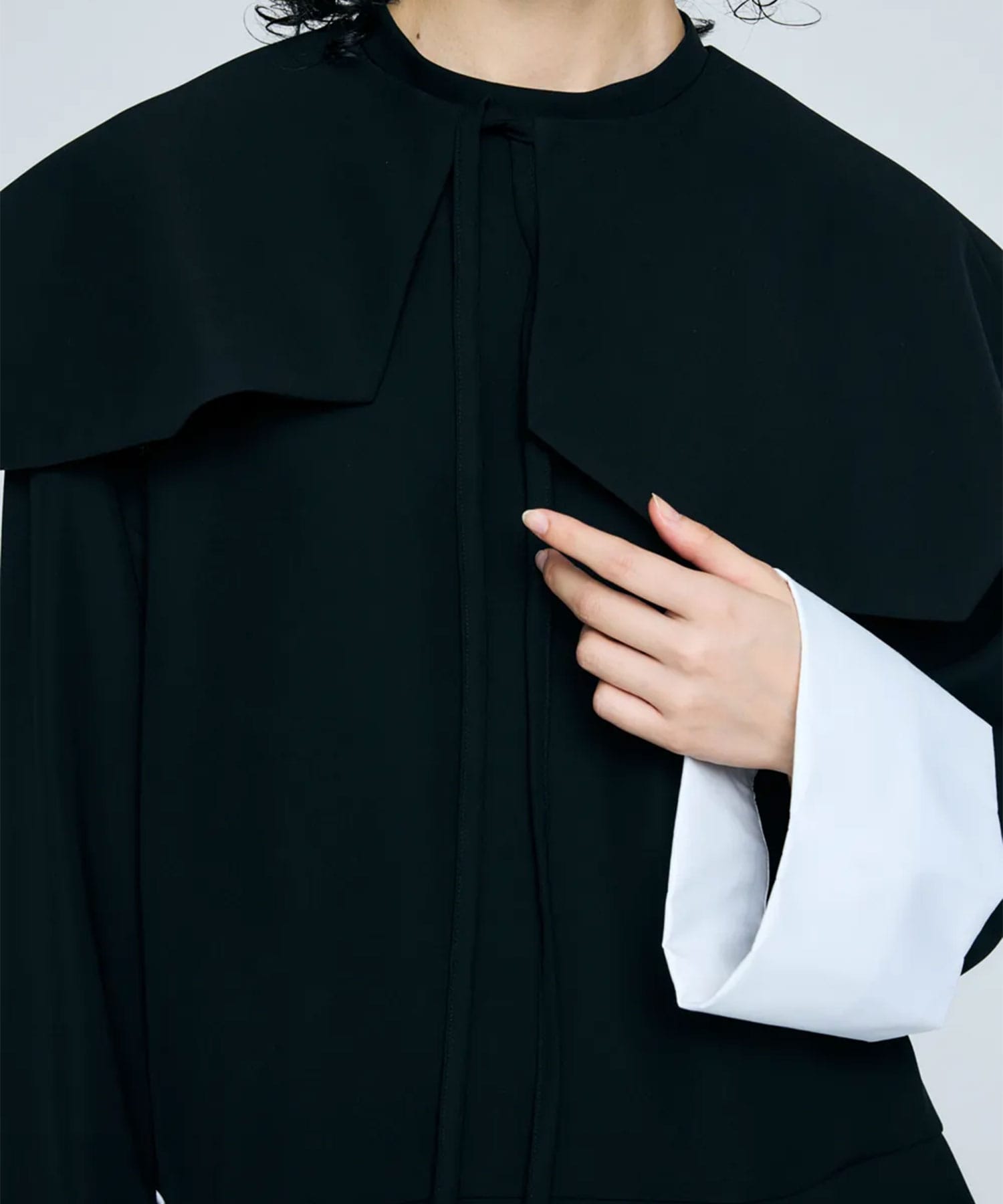 DOUBLE CUFFS BOX PULLOVER ENFOLD