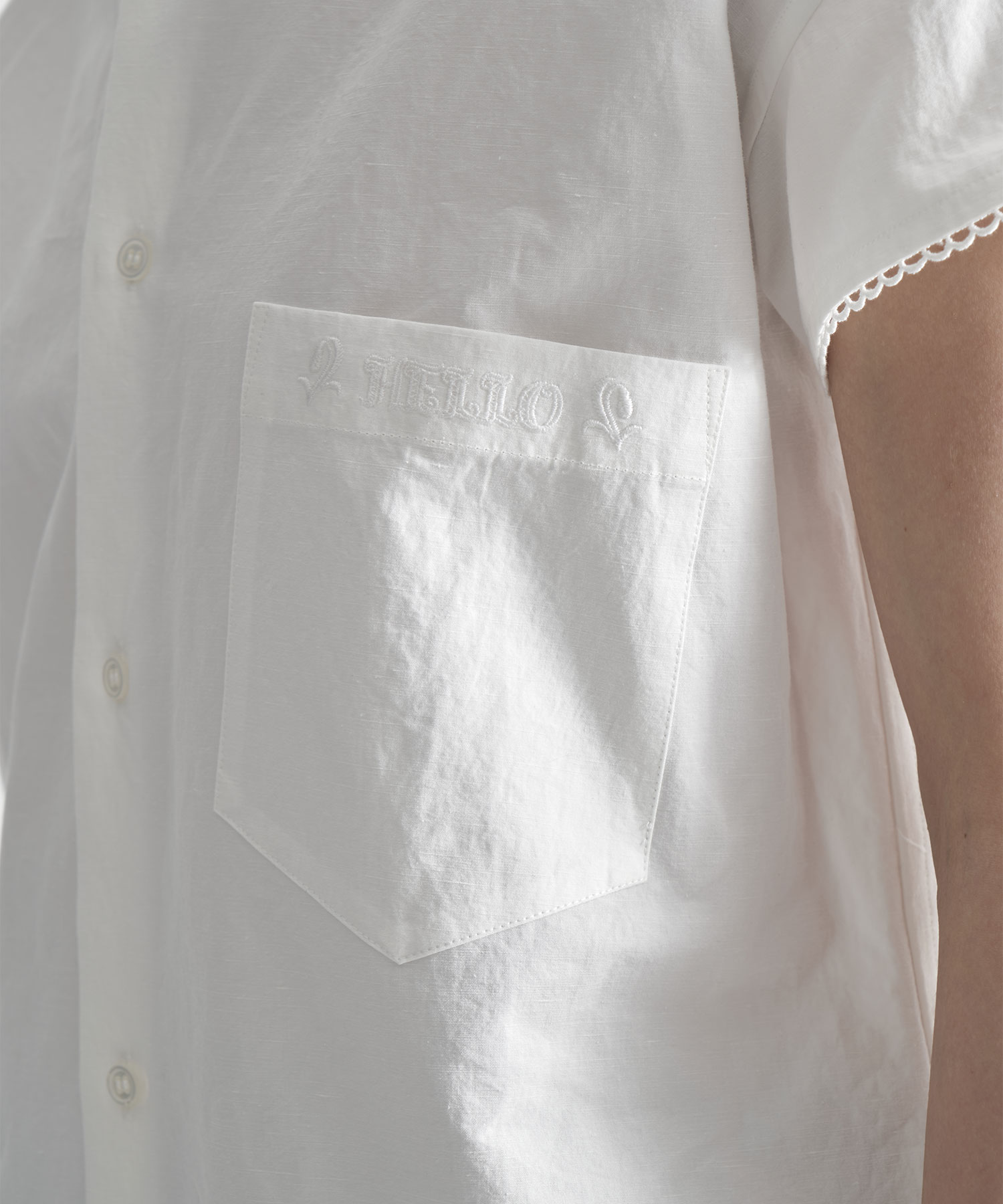 J.BRADLEY NARROW H/S SH EMBROIDERY C/LI MADISONBLUE
