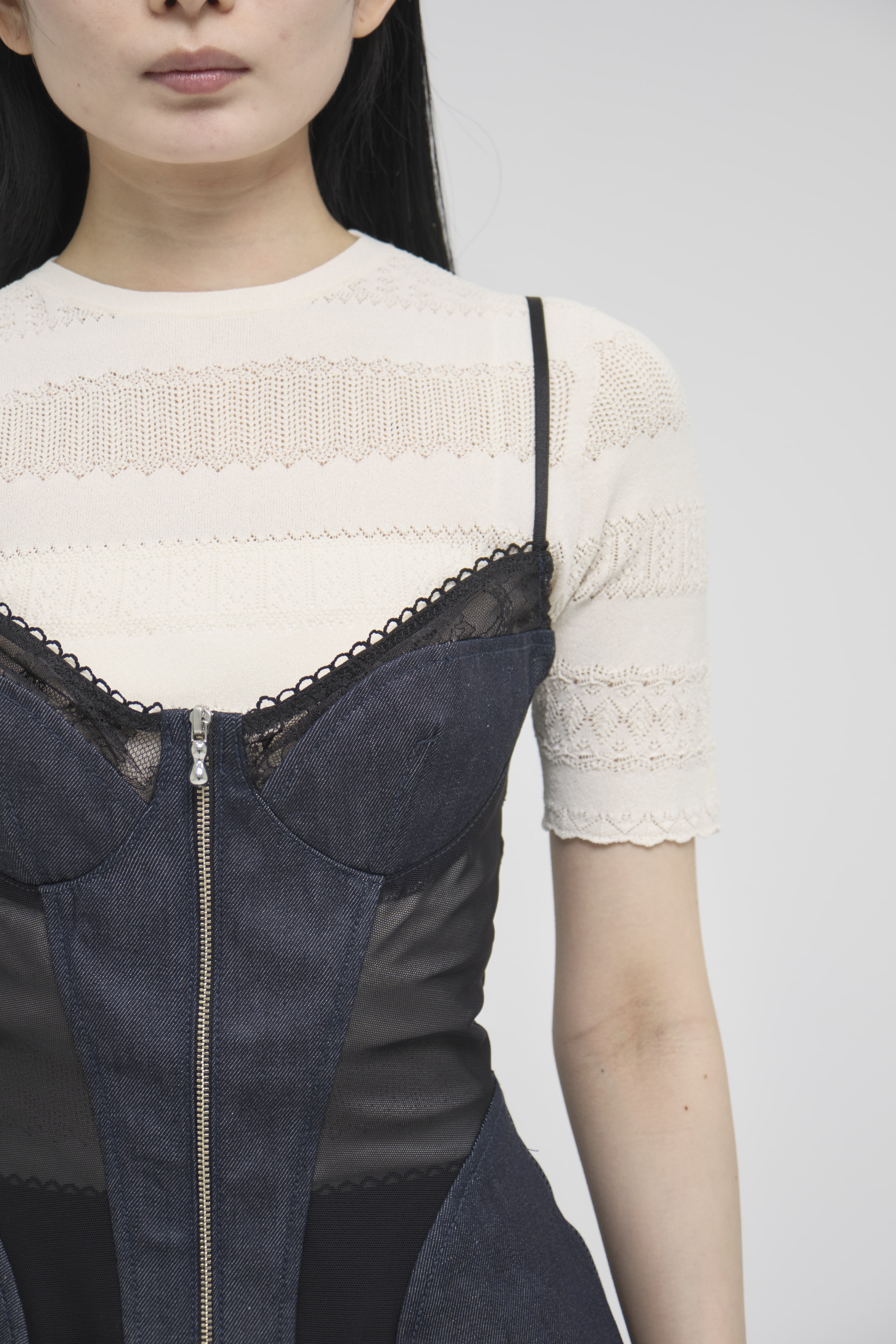 ORGANIC COTTON DENIM BUSTIER FETICO