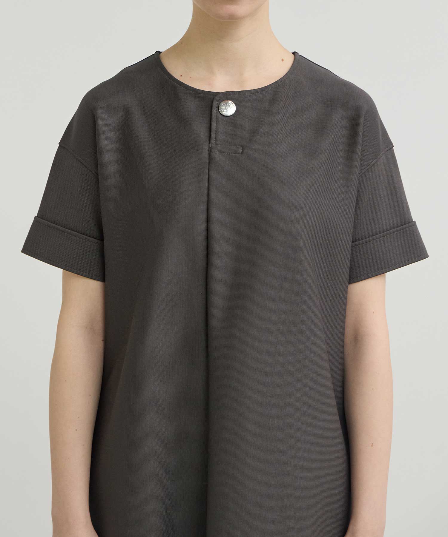 RERACS FRONT TUCK HENLY NECK DRESS THE RERACS