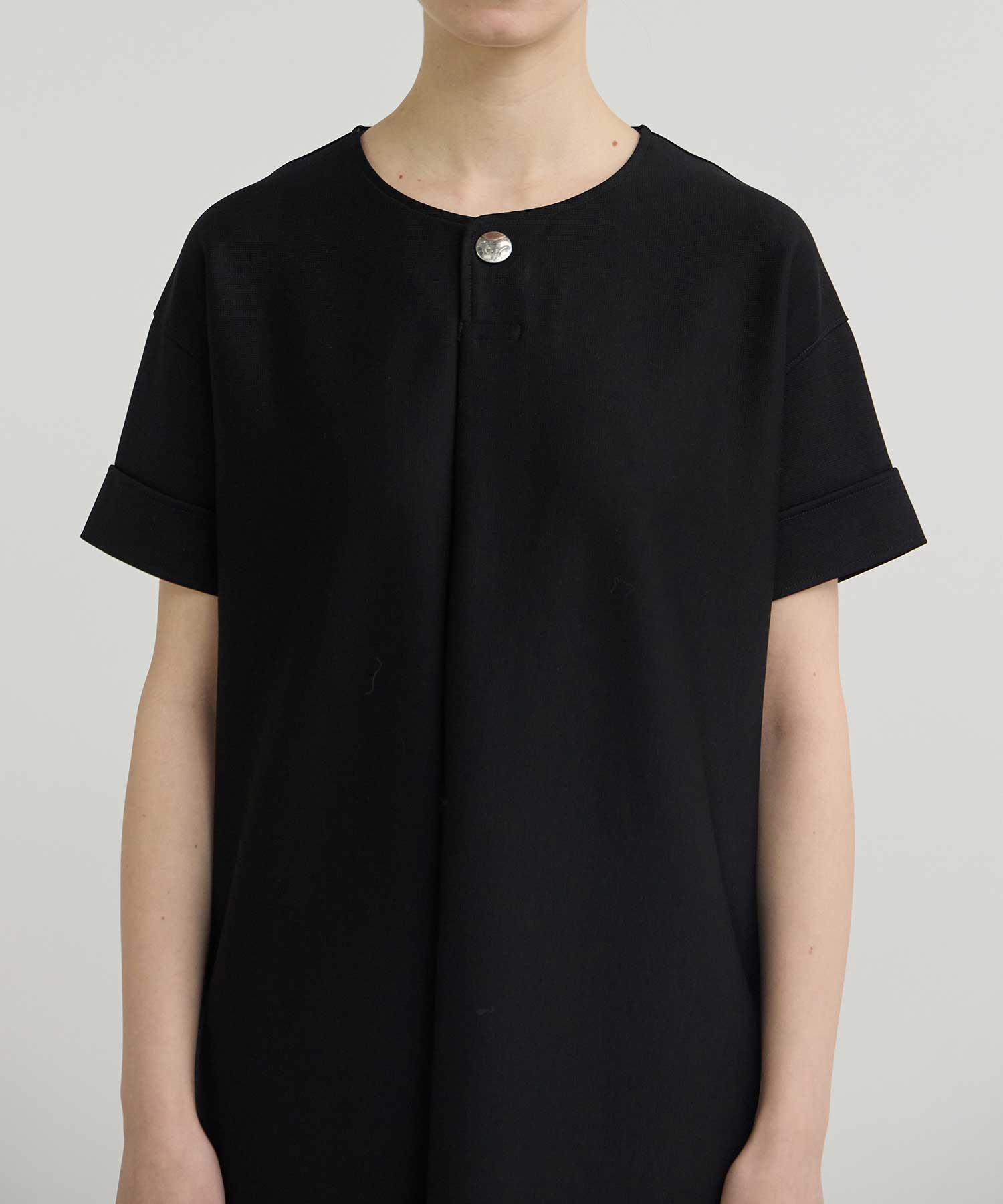 RERACS FRONT TUCK HENLY NECK DRESS THE RERACS