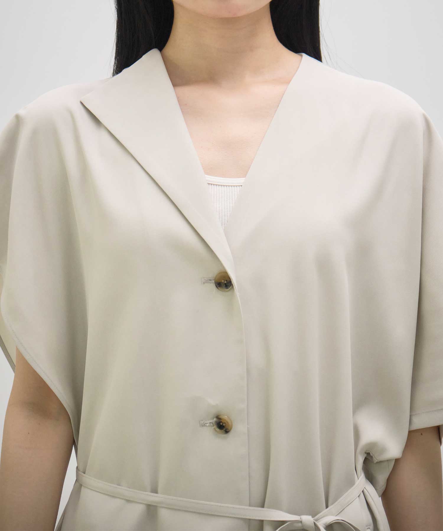 Ana asymmetry dress O.WHT AKIRANAKA