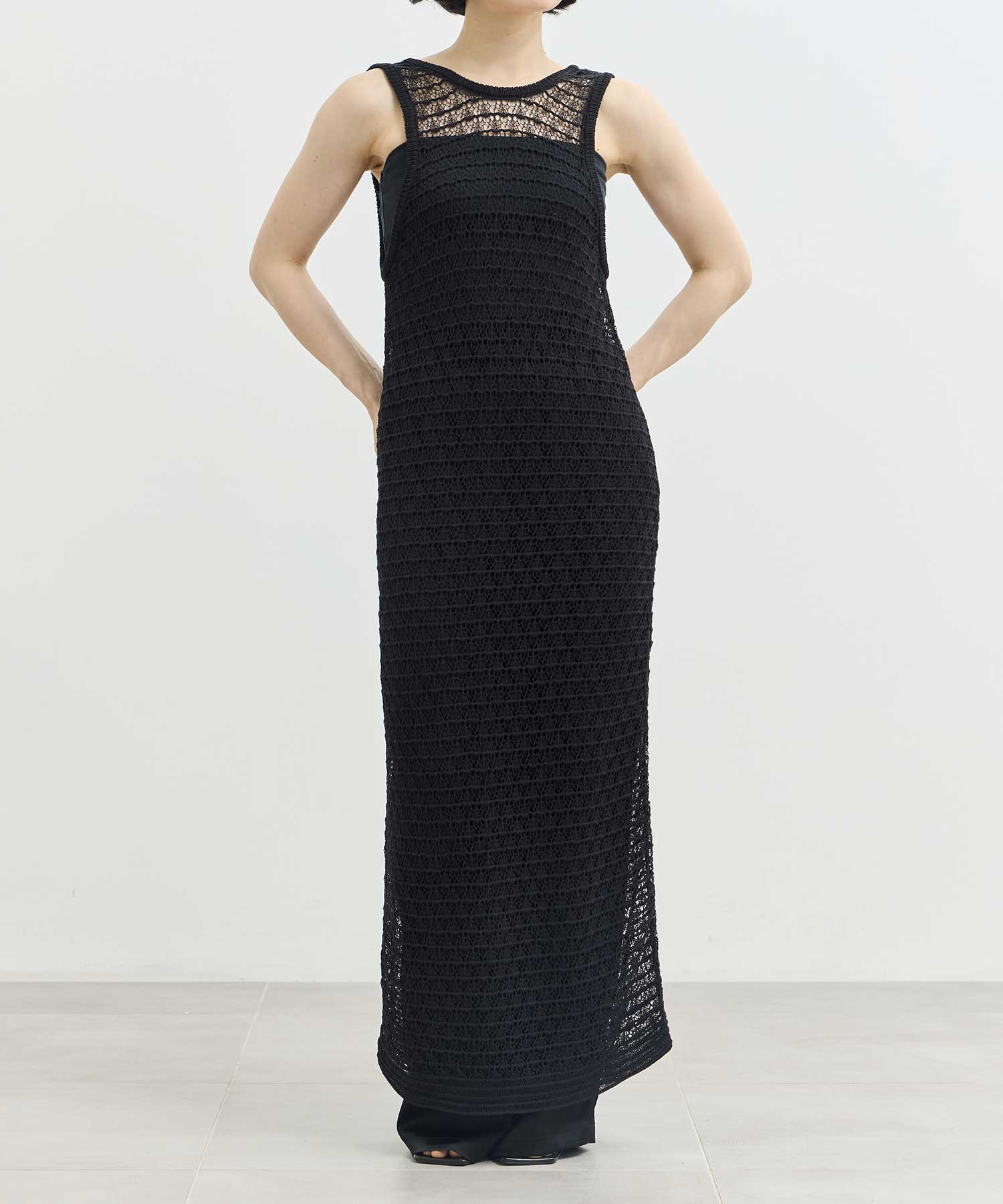 lacework knit one piece Louren