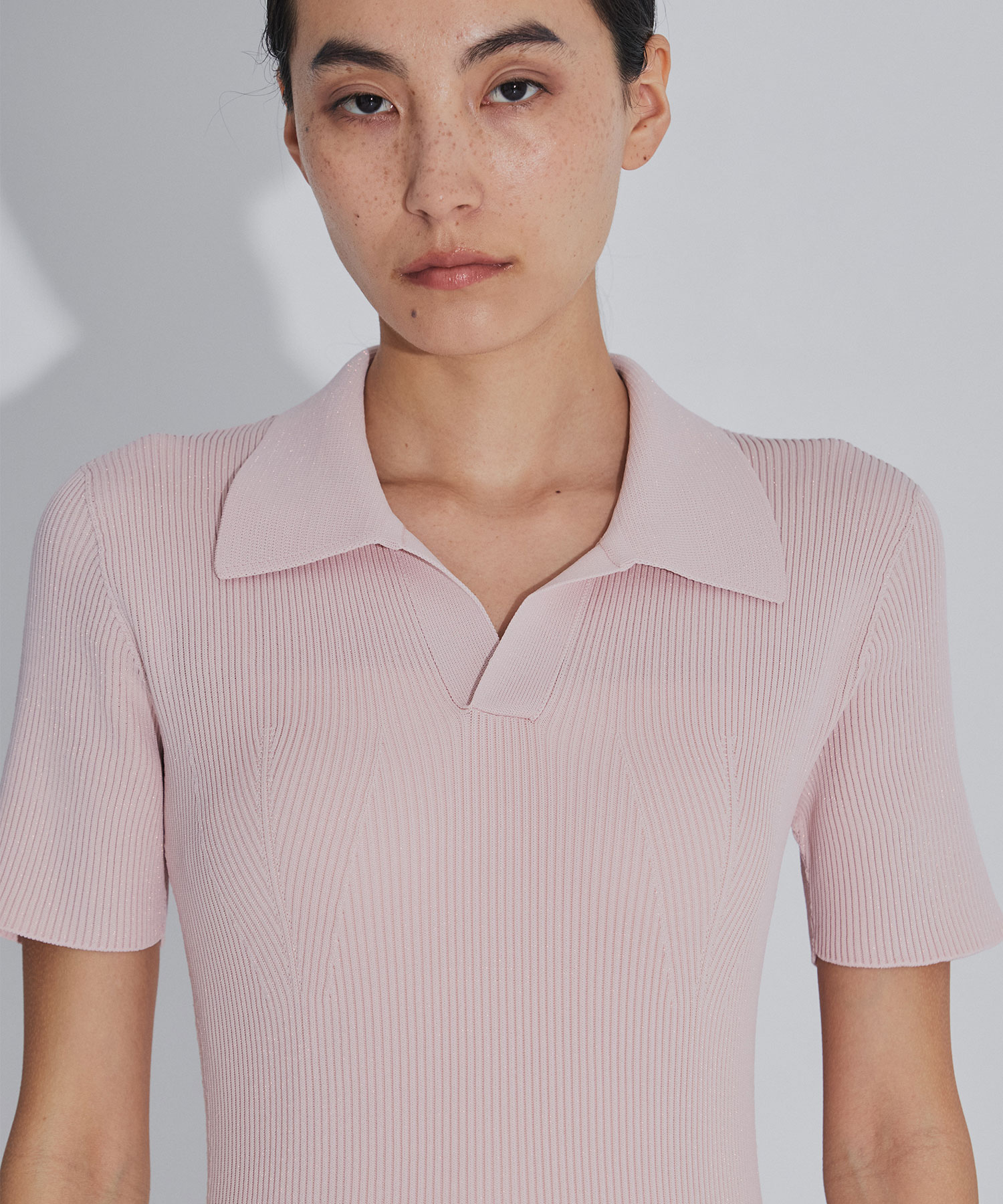 POTTERY GLITTER SHORT SLEEVE POLO DRESS CFCL