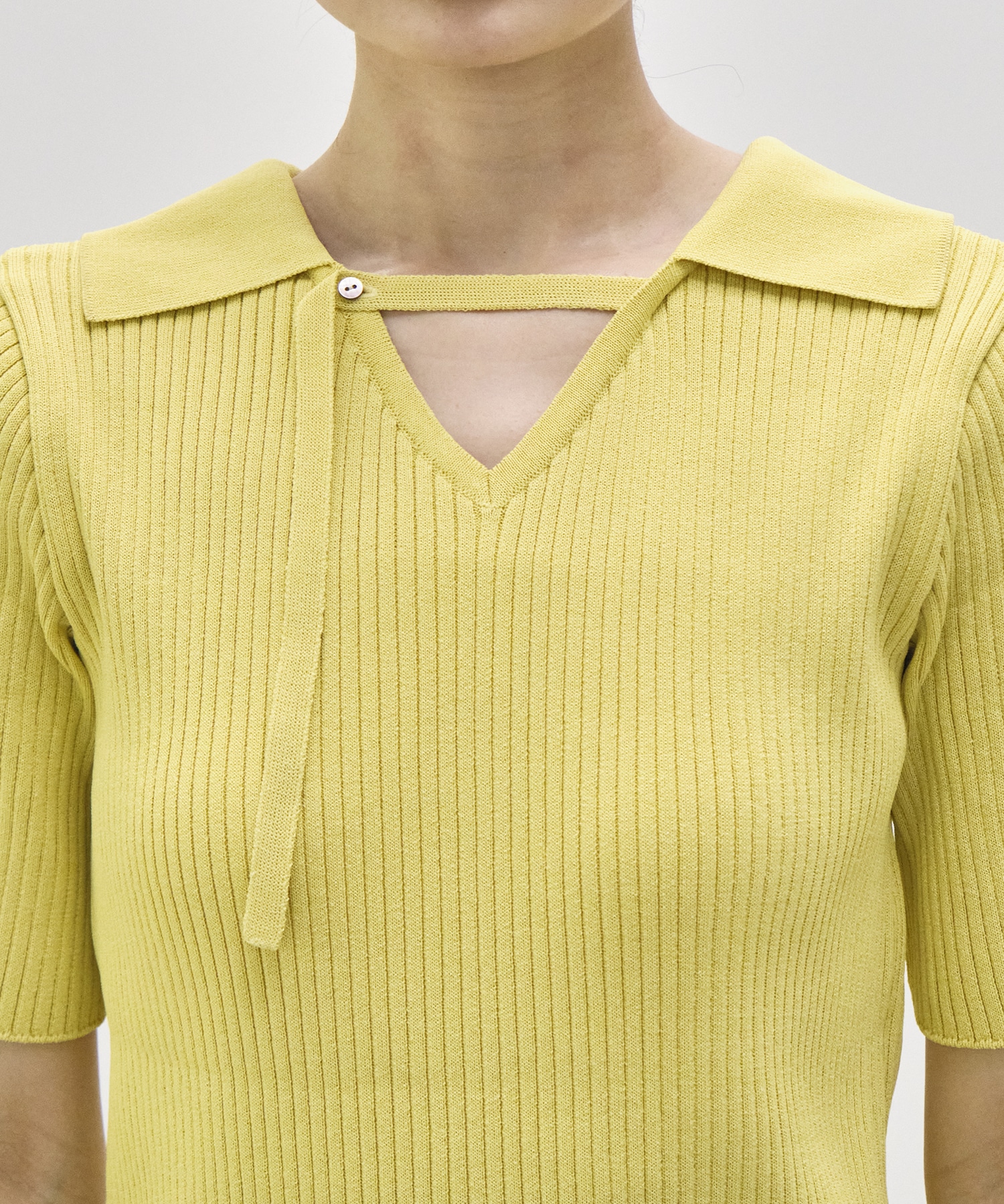 Bustier Combi  Harf Sleeve Knit Tops RITAN