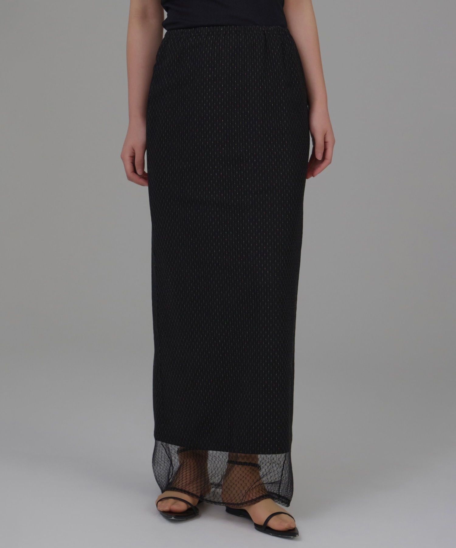 【WEB限定】tulle lace skirt Louren