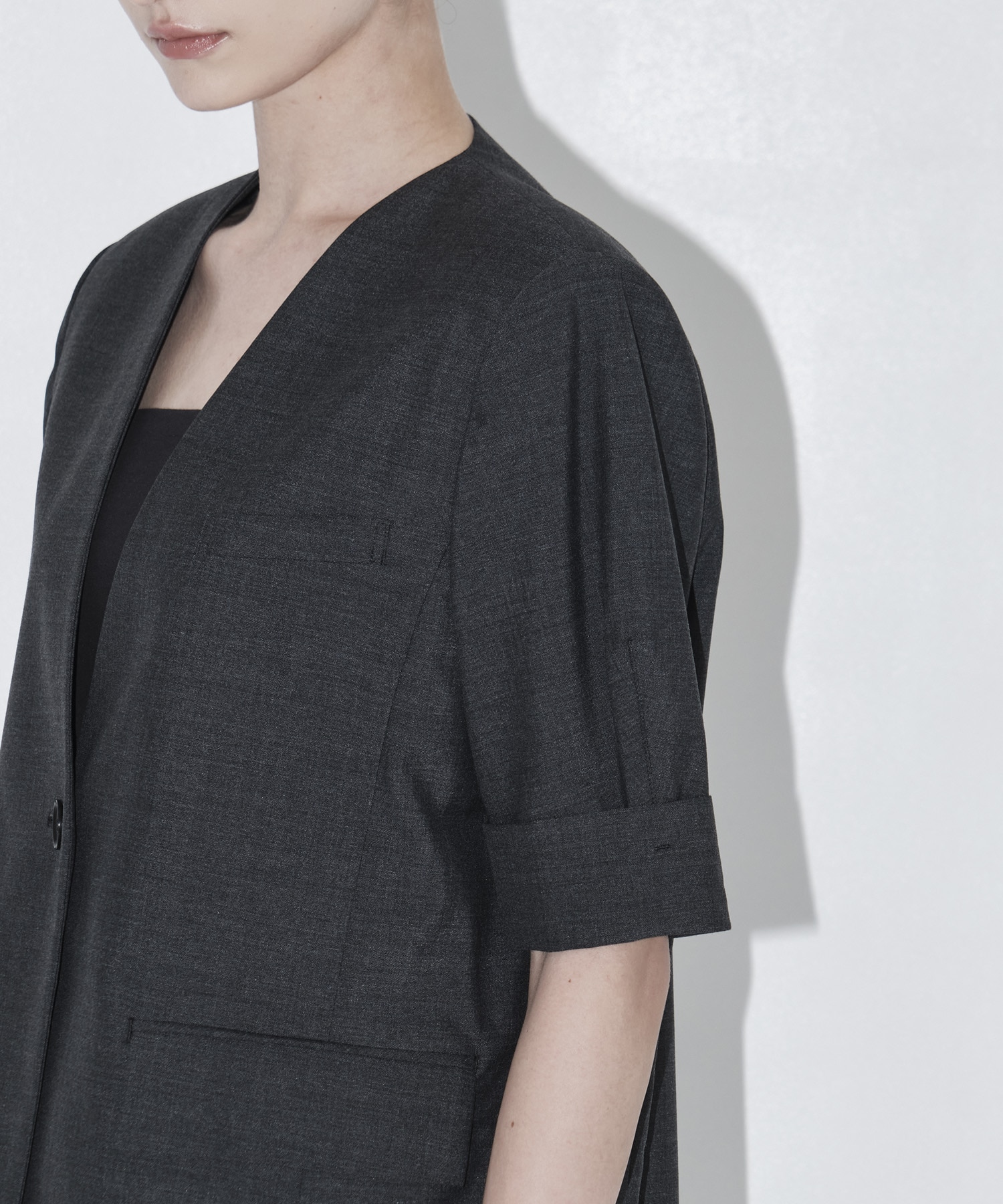 Half Sleeve Collarless Jacket THE TOKYO