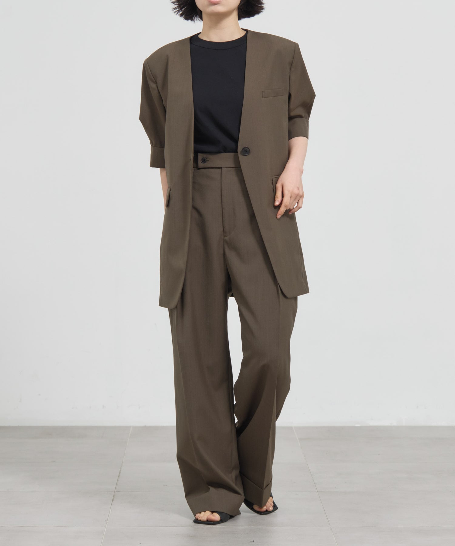 Harf Sleeve Collarless Jacket THE TOKYO