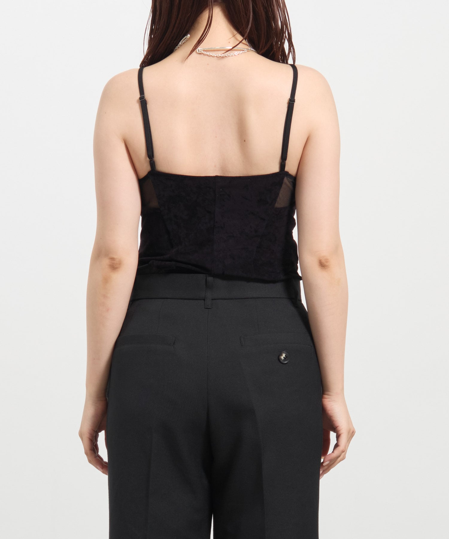 Velour paneled bodysuit FETICO