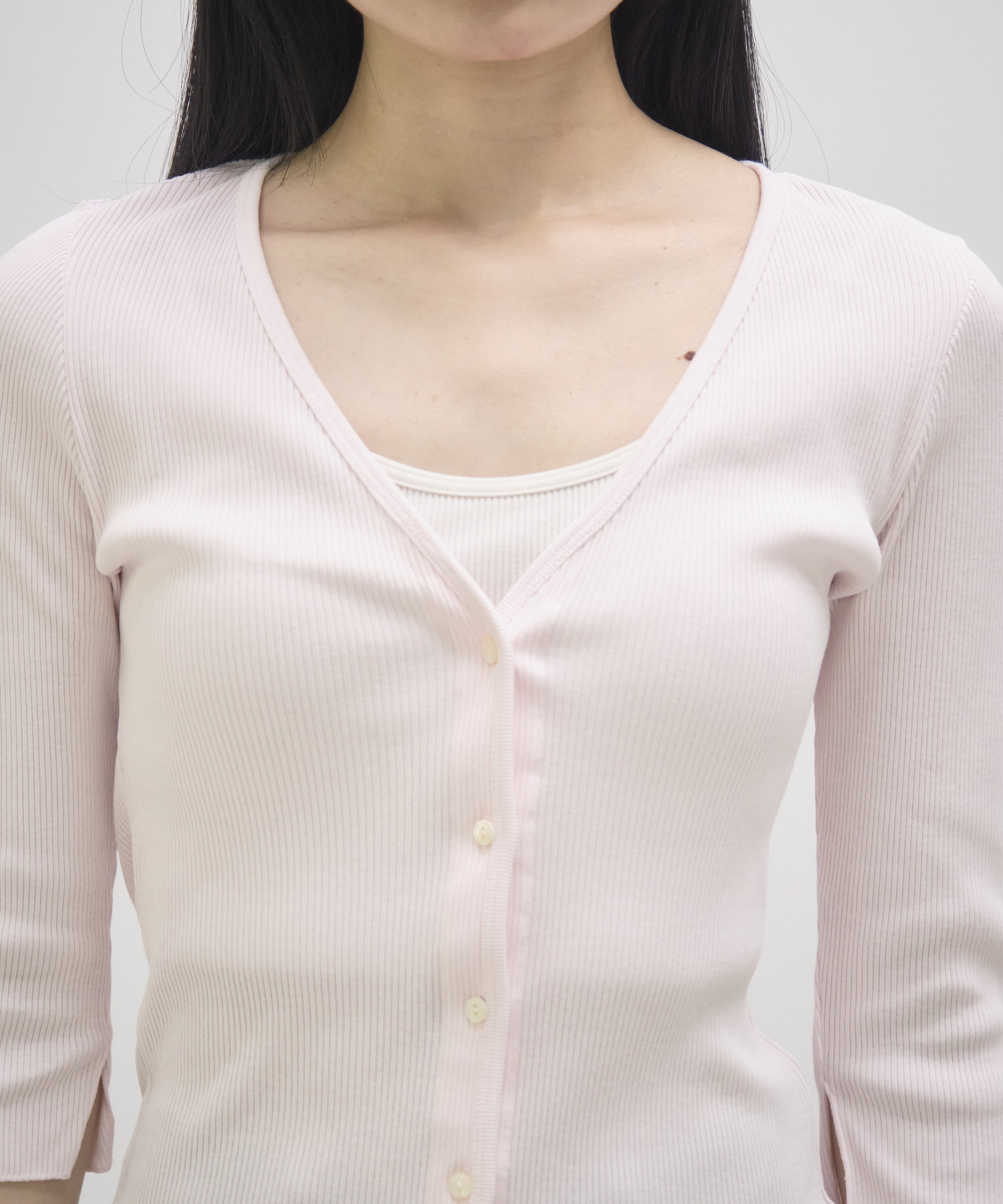 V Neck 3/4 Sleeve Cardigan GOOD PEOPLE GOOD STITCHING GOOD PRODUCT