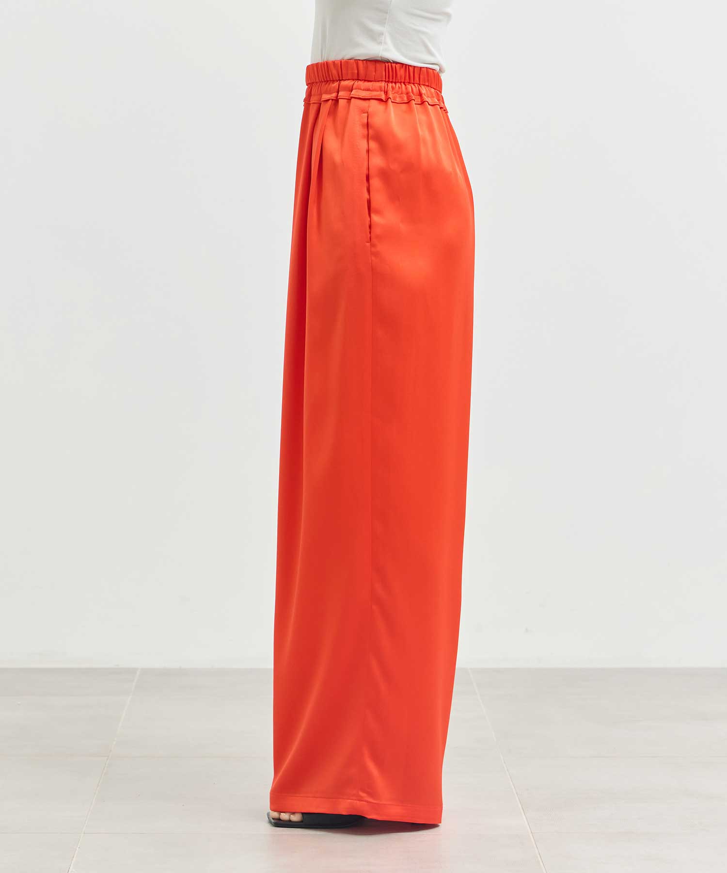 GATHER WIDE-TROUSERS ENFOLD