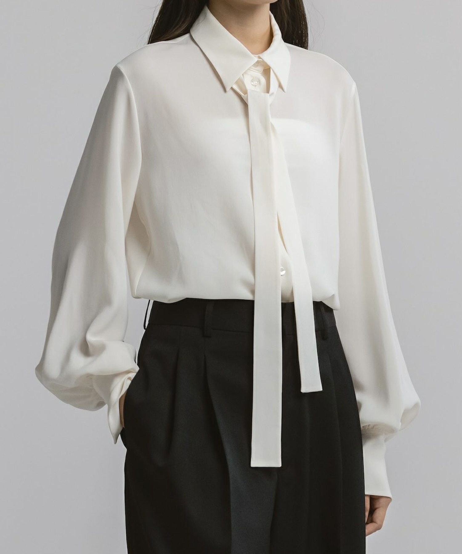 BLACK FORMAL BOWTIE SHIRT CINOH