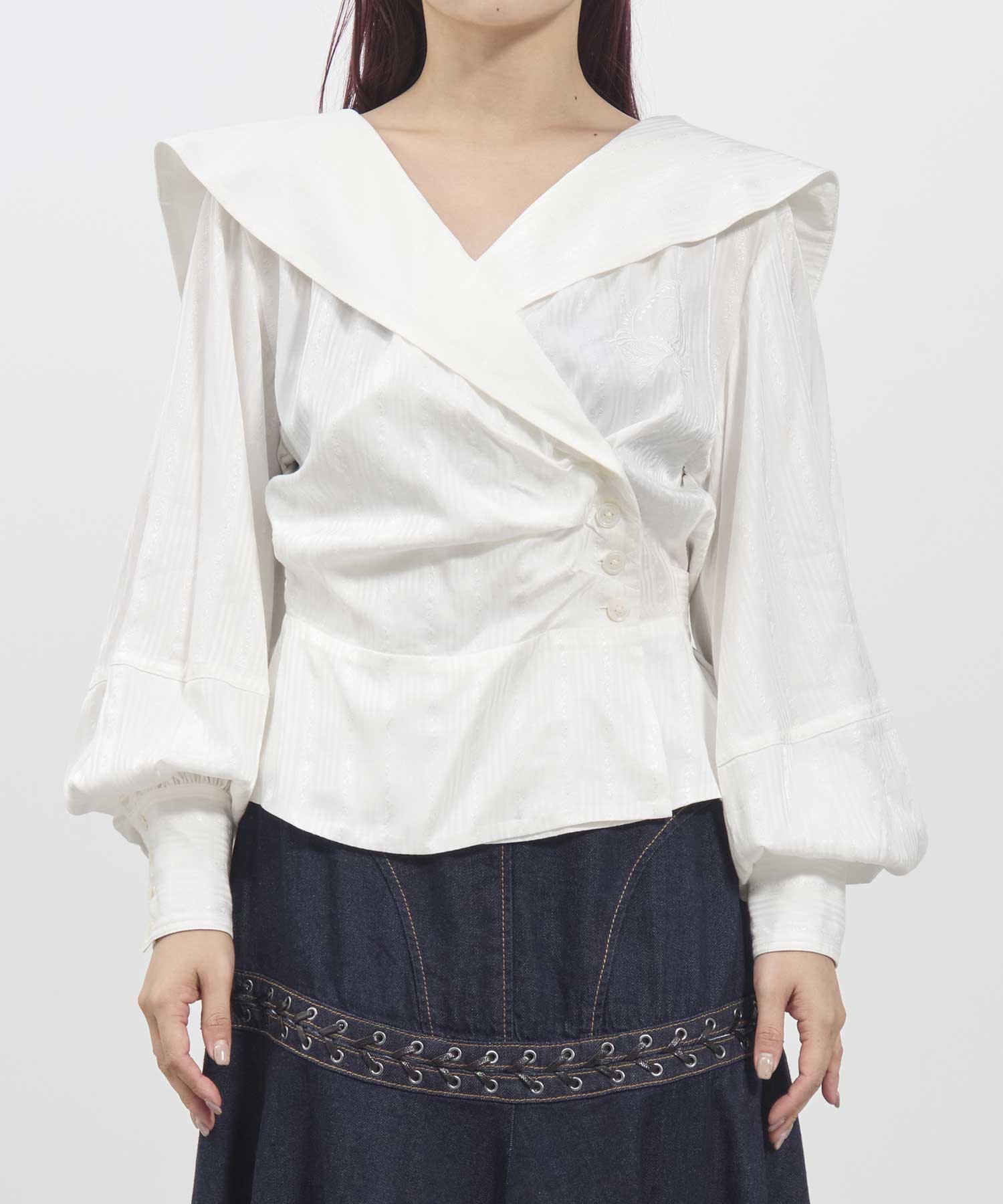 fetico SAILOR COLLAR BLOUSE 新品　タグ付き FETICO(フェティコ)のSAILOR COLLAR BLOUSE(シャツ)の通販