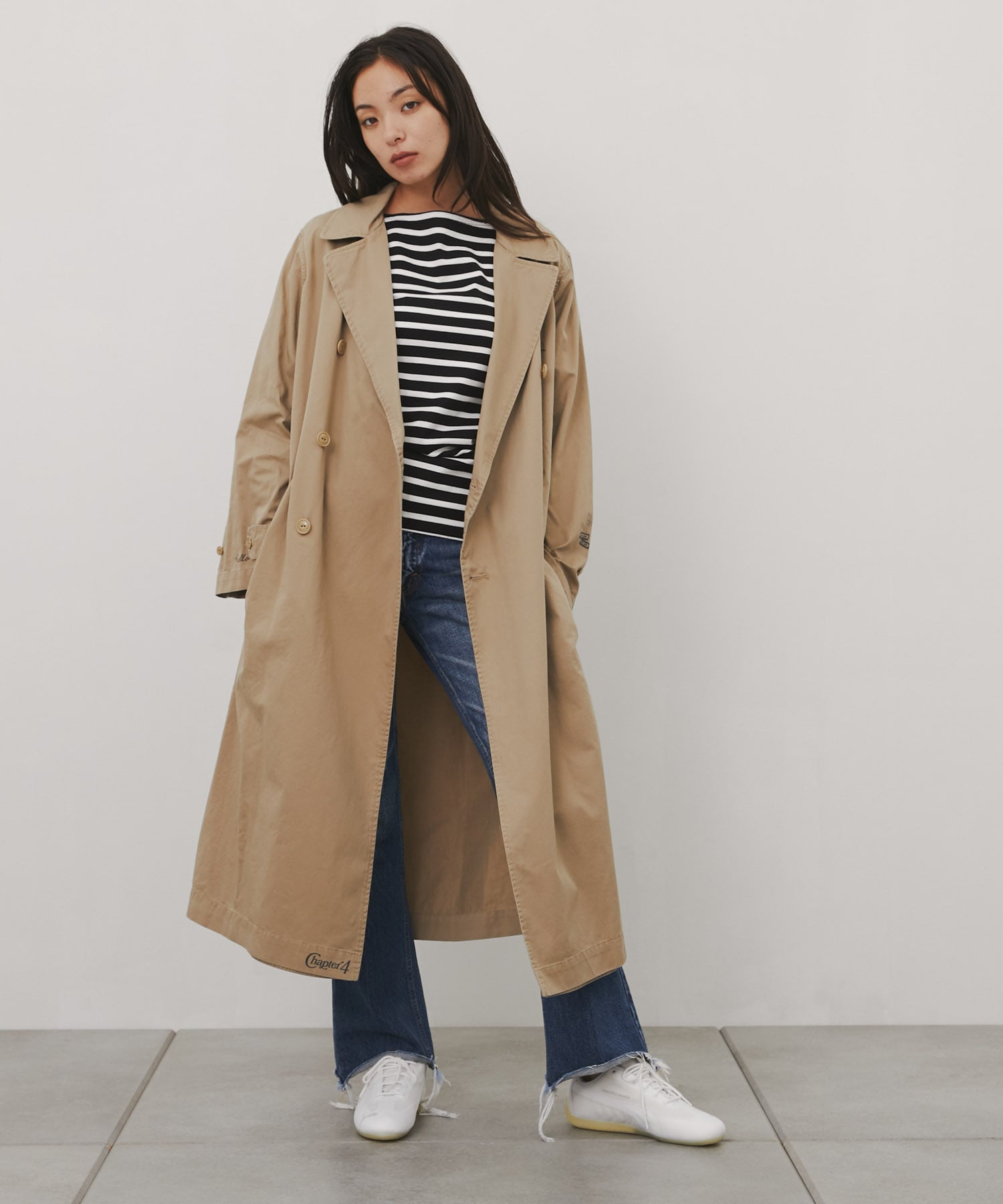 BOAT NECK COMPACT L/S TEE BORDER MADISONBLUE