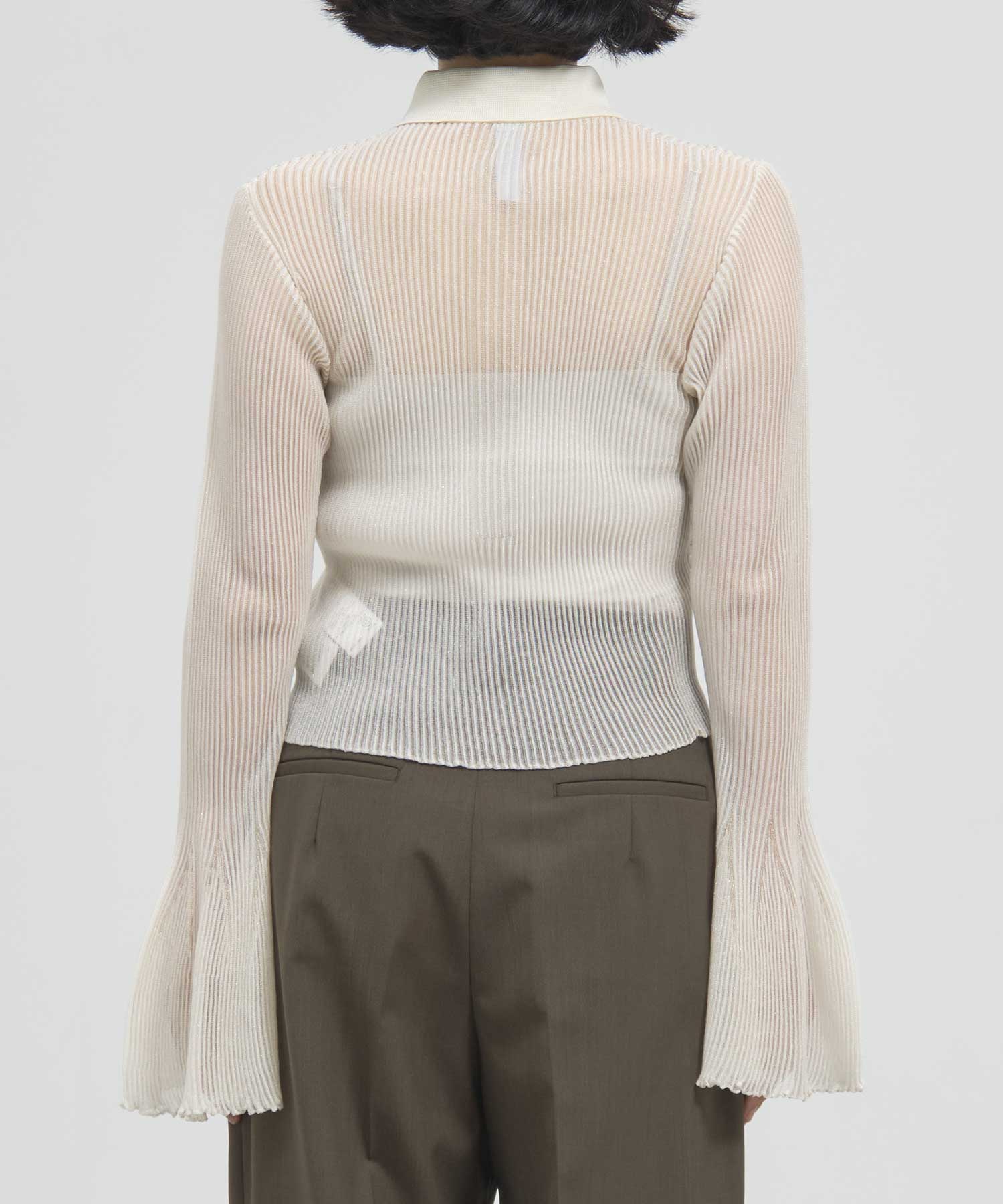HYPHA LUCENT GLITTER SHIRT CARDIGAN｜CFCL（シーエフシーエル