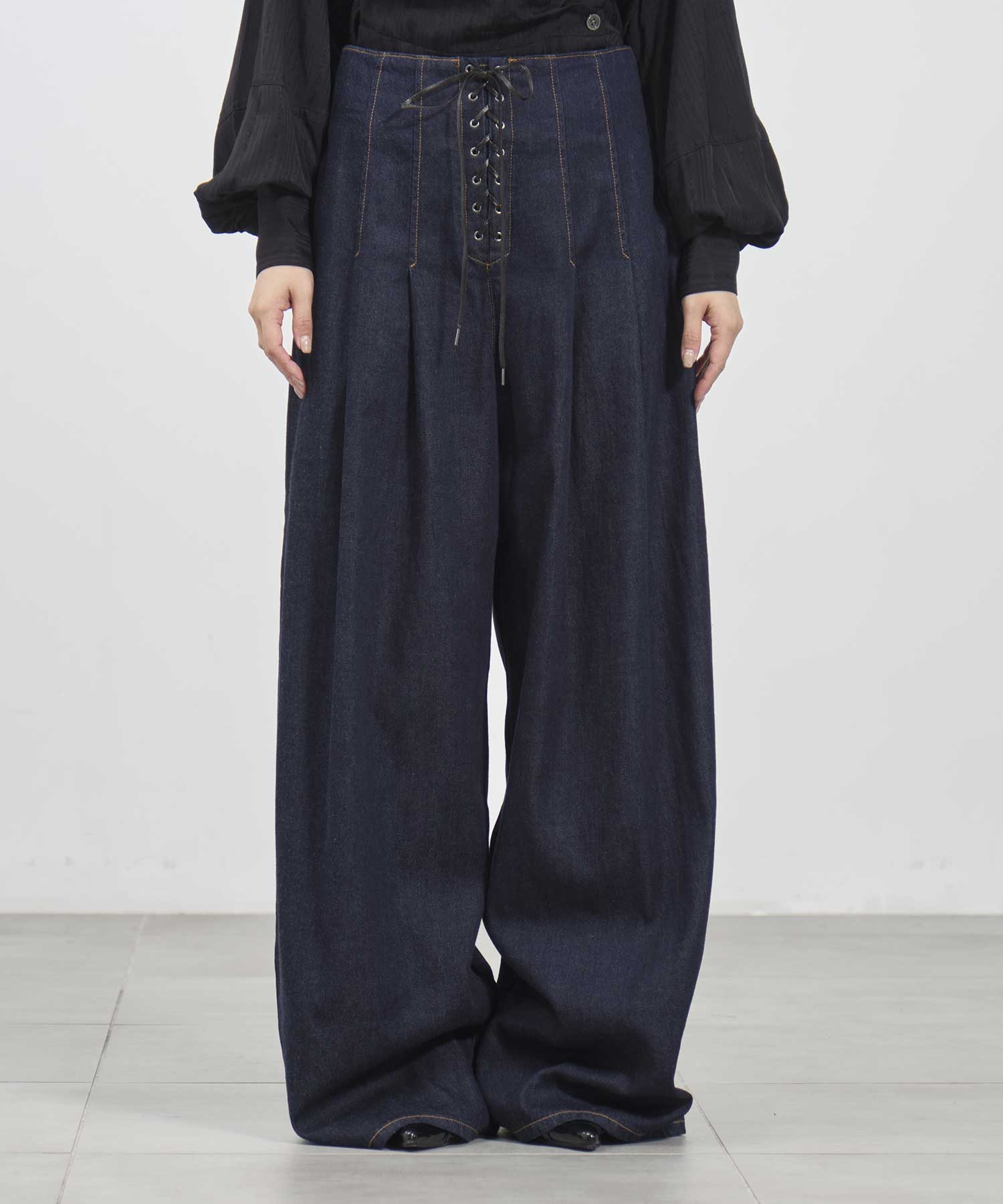 Pleated wide-legged jeans FETICO