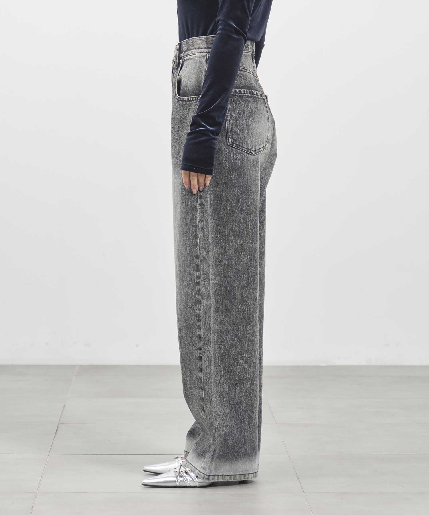 bleach hem denim Louren