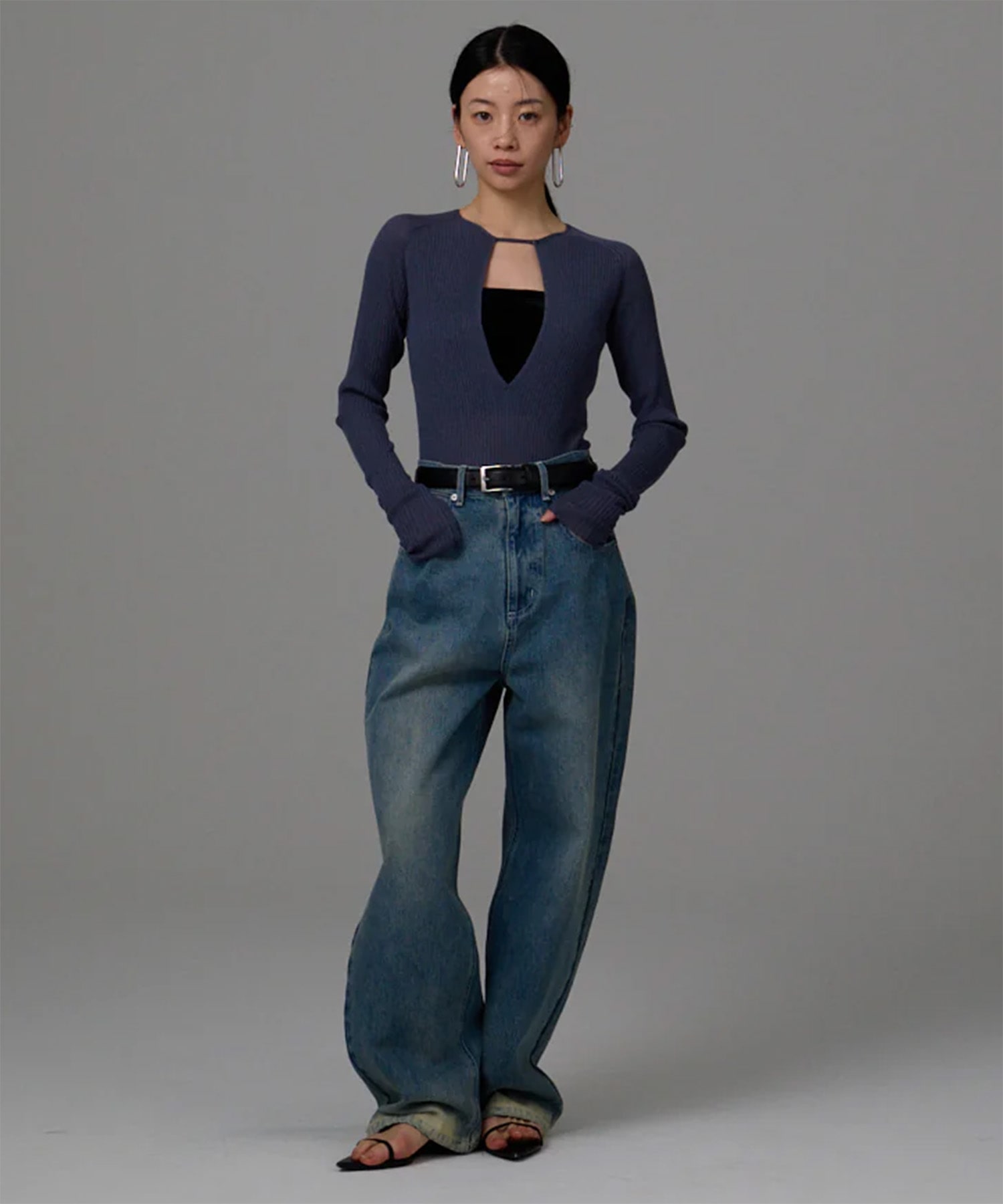 bleach hem denim Louren