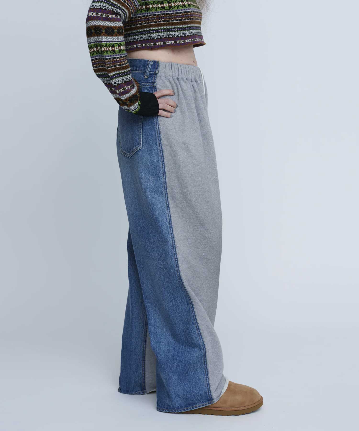 Hybride Sweat Denim Pants INSCRIRE