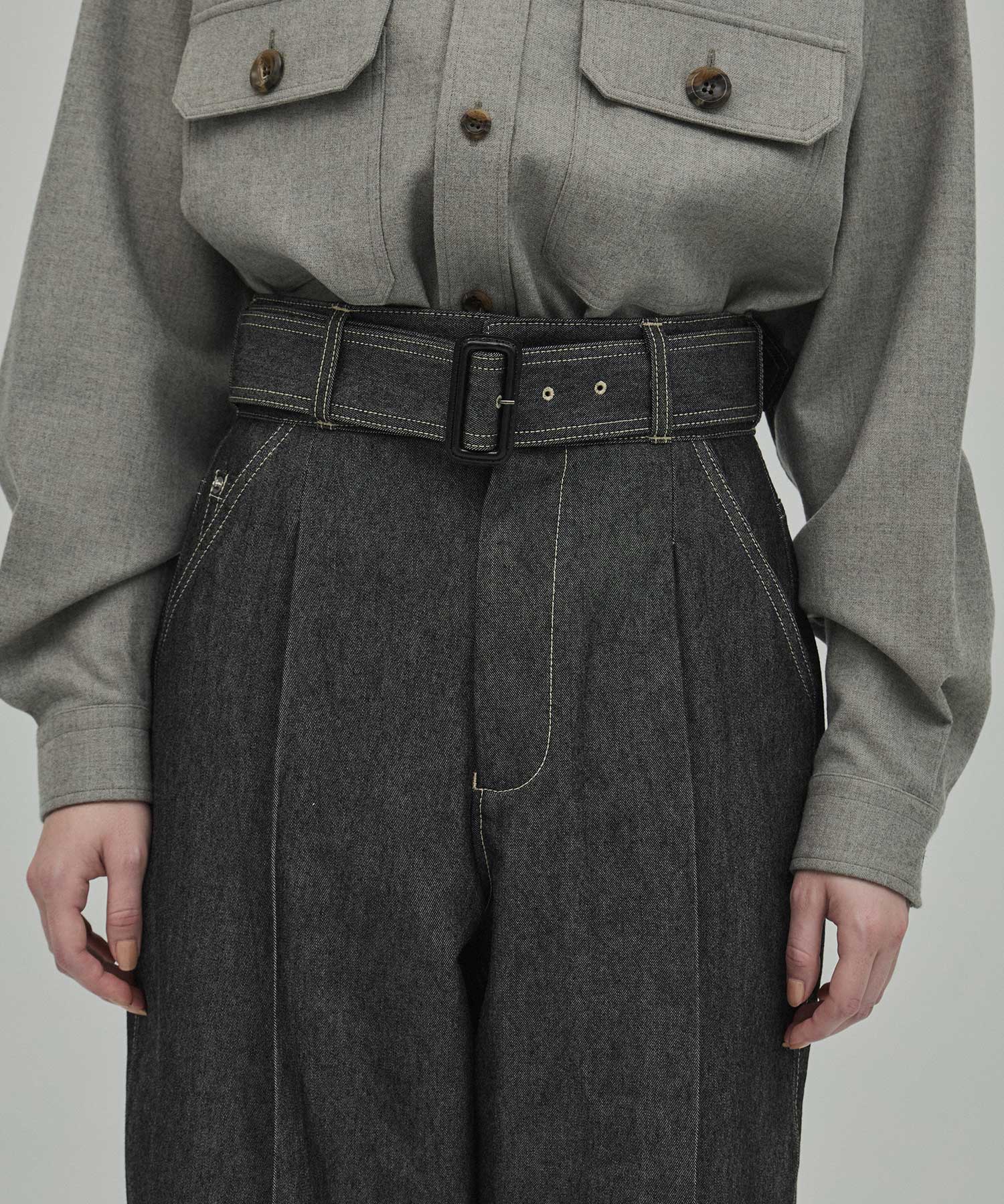 THE BELTED WIDE DENIM THE RERACS