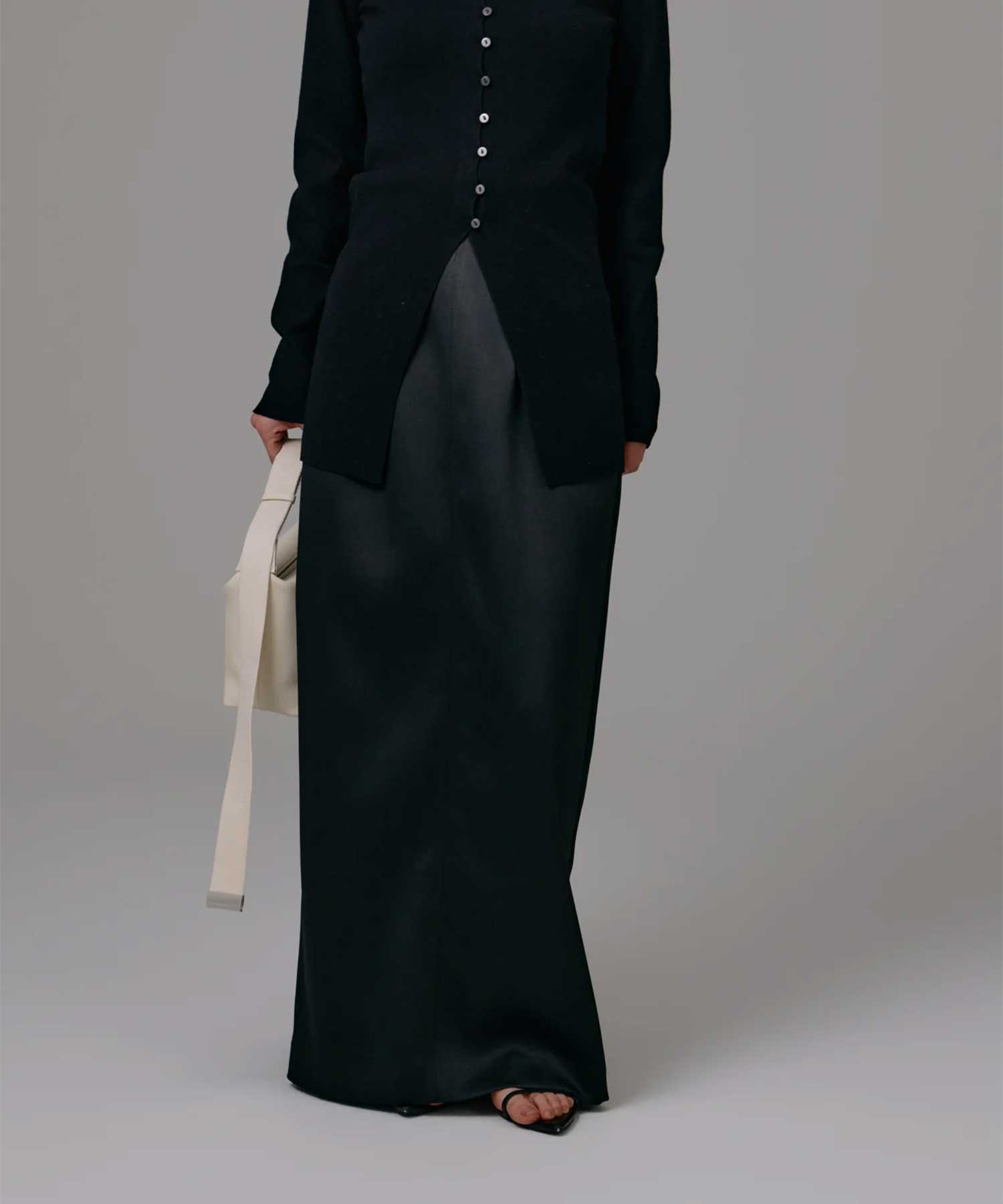satin pencil skirt Louren