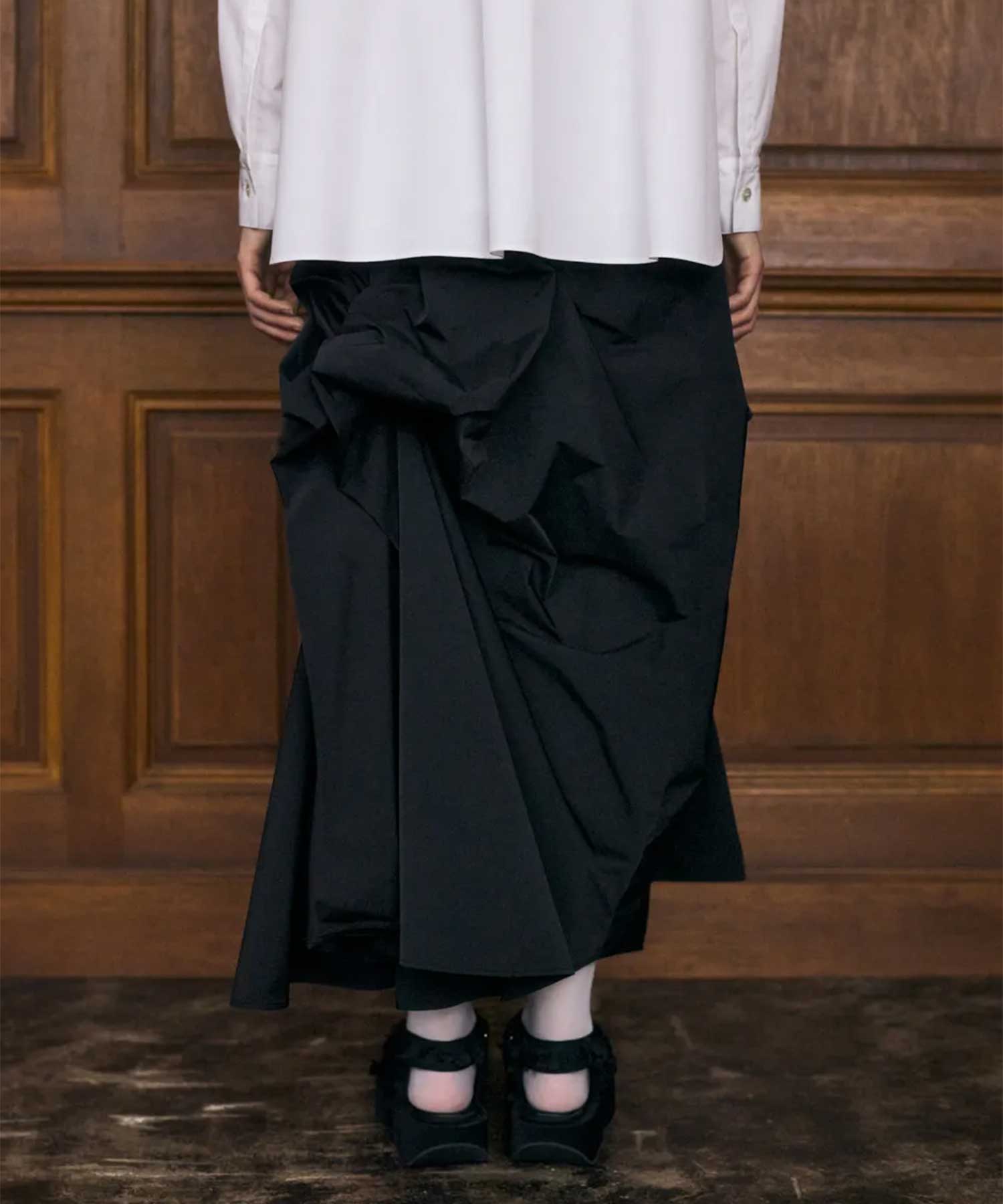 RIBBON TUCK SKIRT ENFOLD