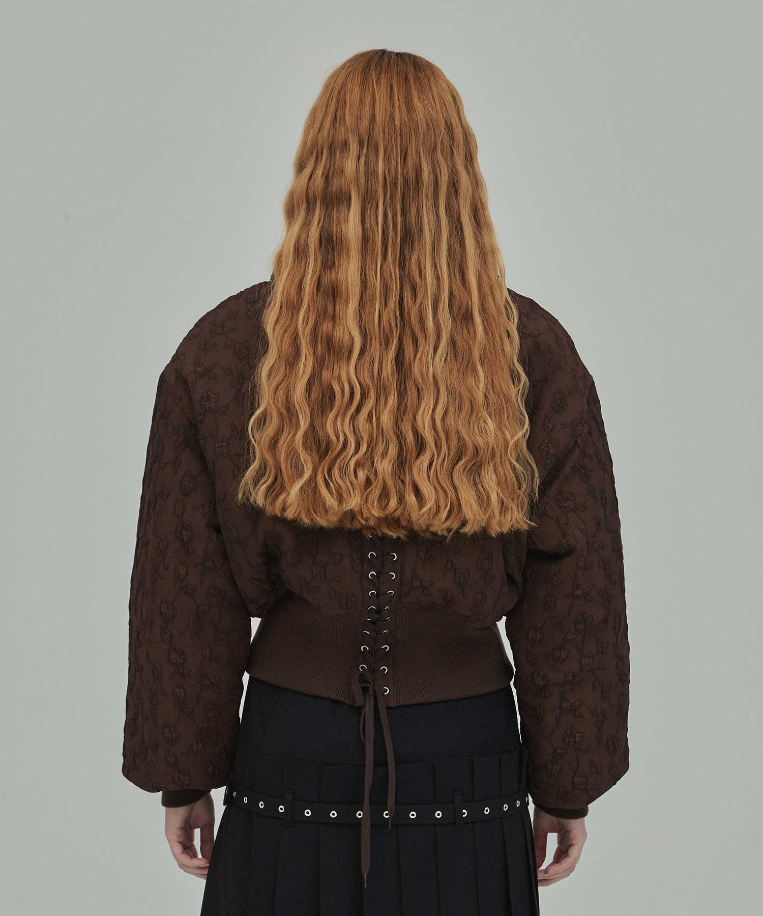 Floral jacquard bomber jacket FETICO