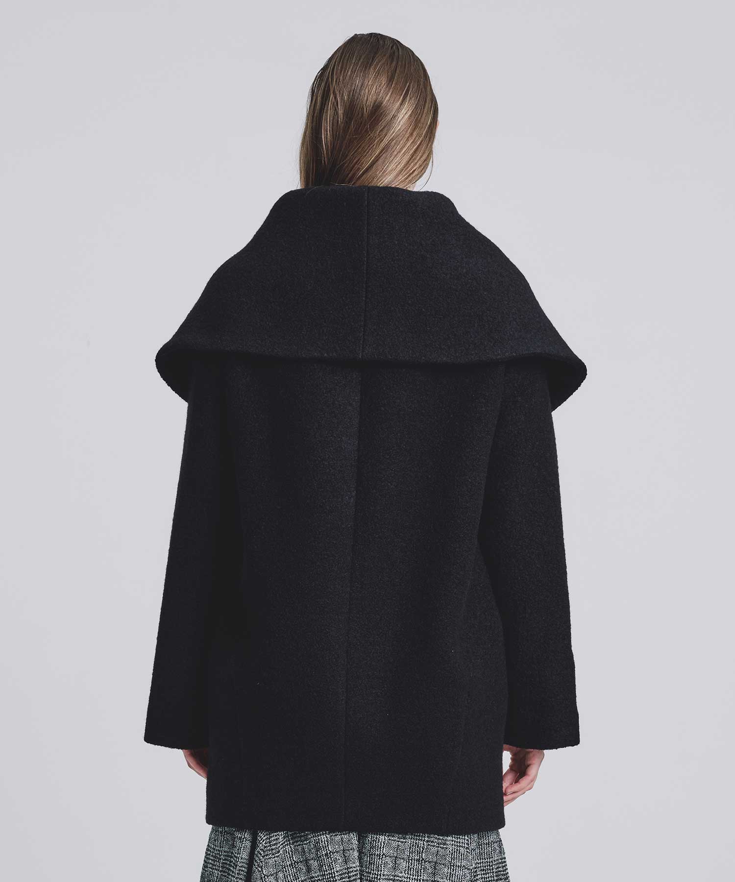 Boucle wool cape coat FETICO