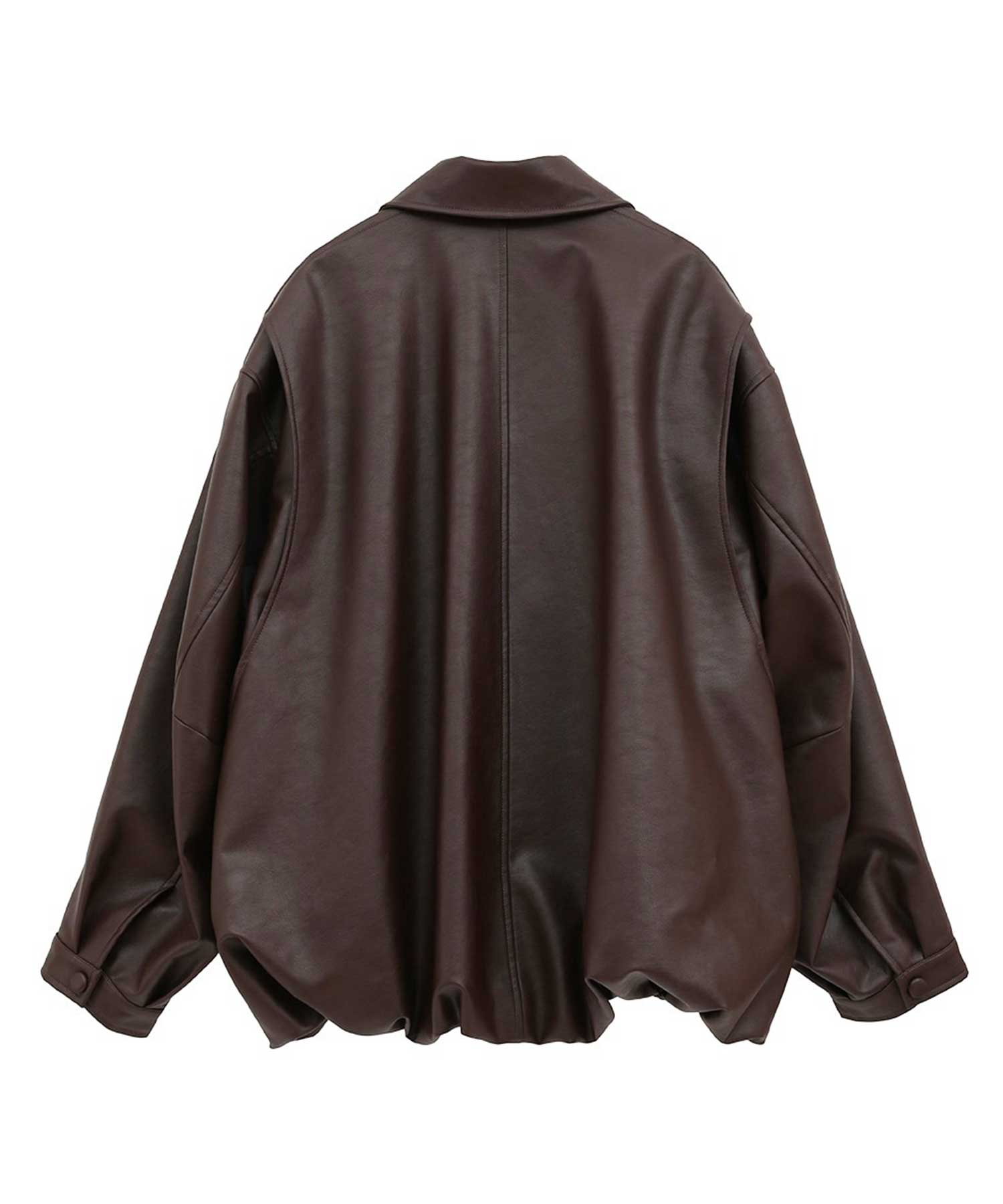 FAKE LEATHER BALLOON JACKET CLANE