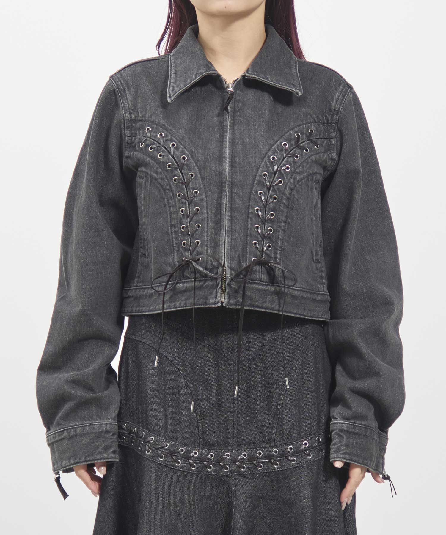 Lace up denim jacket｜FETICO（フェティコ）公式通販｜THE