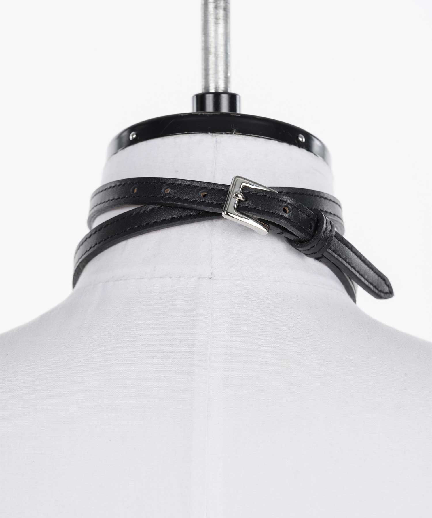 Leather skinny choker FETICO