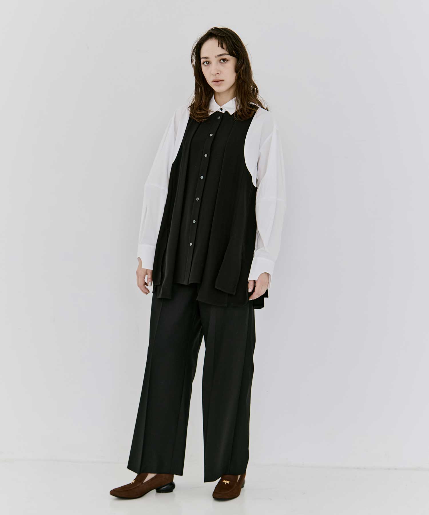 トップス enfold PANEL-HEM PULLOVER PANEL-HEM PULLOVER｜38｜BLK｜SHIRTS AND BLOUSES｜|ENFÖLD OFFICIAL
