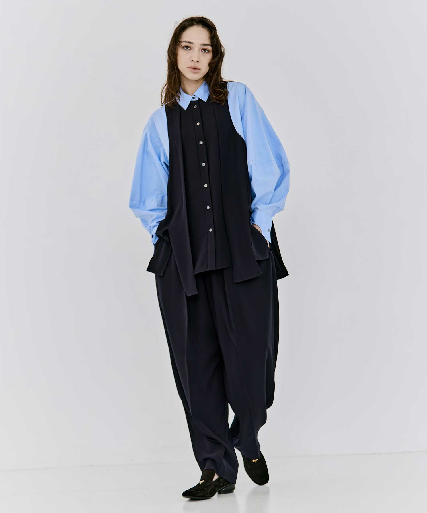 PANEL-HEM PULLOVER ENFOLD