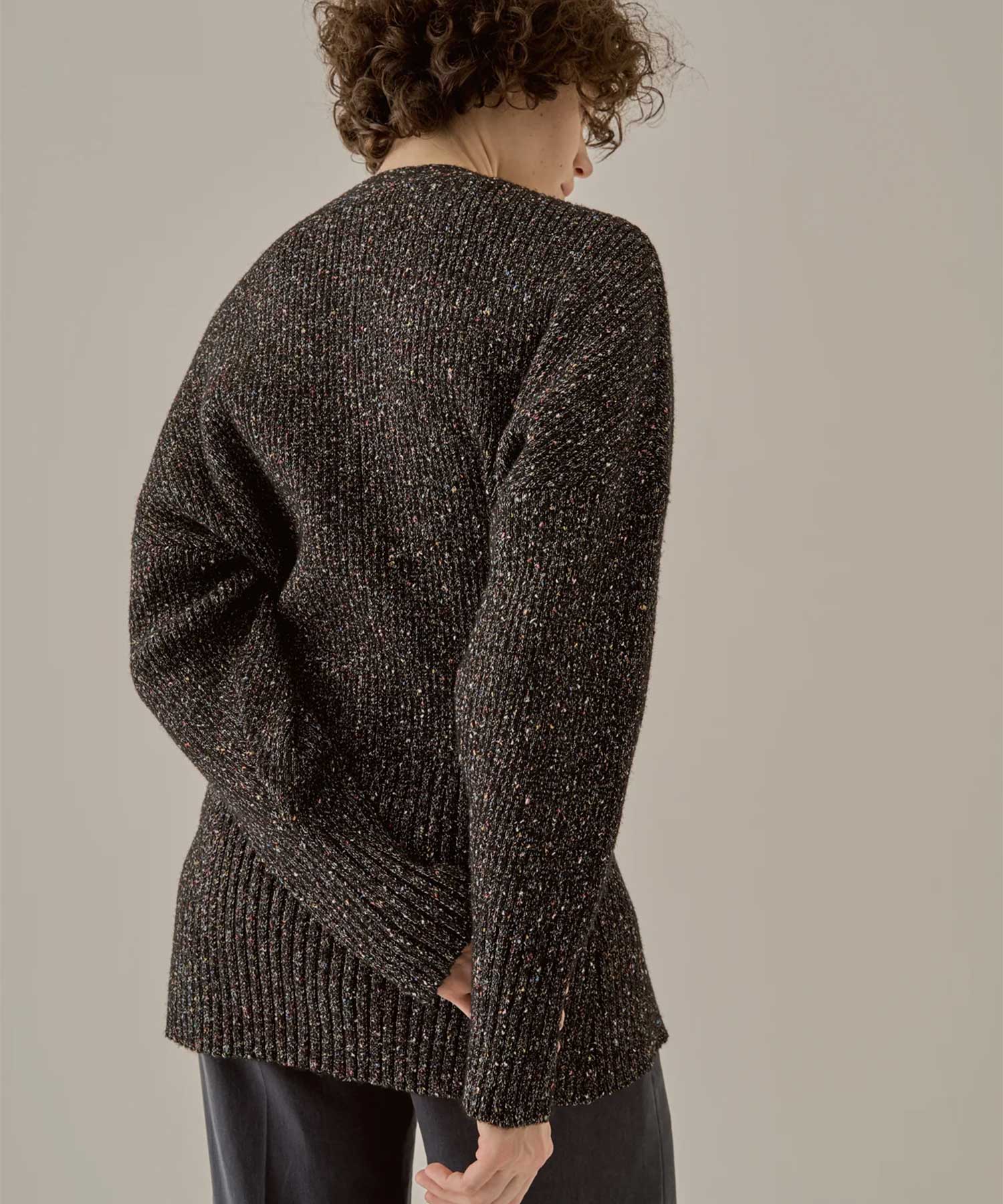 Greer melange knit cardigan AKIRANAKA