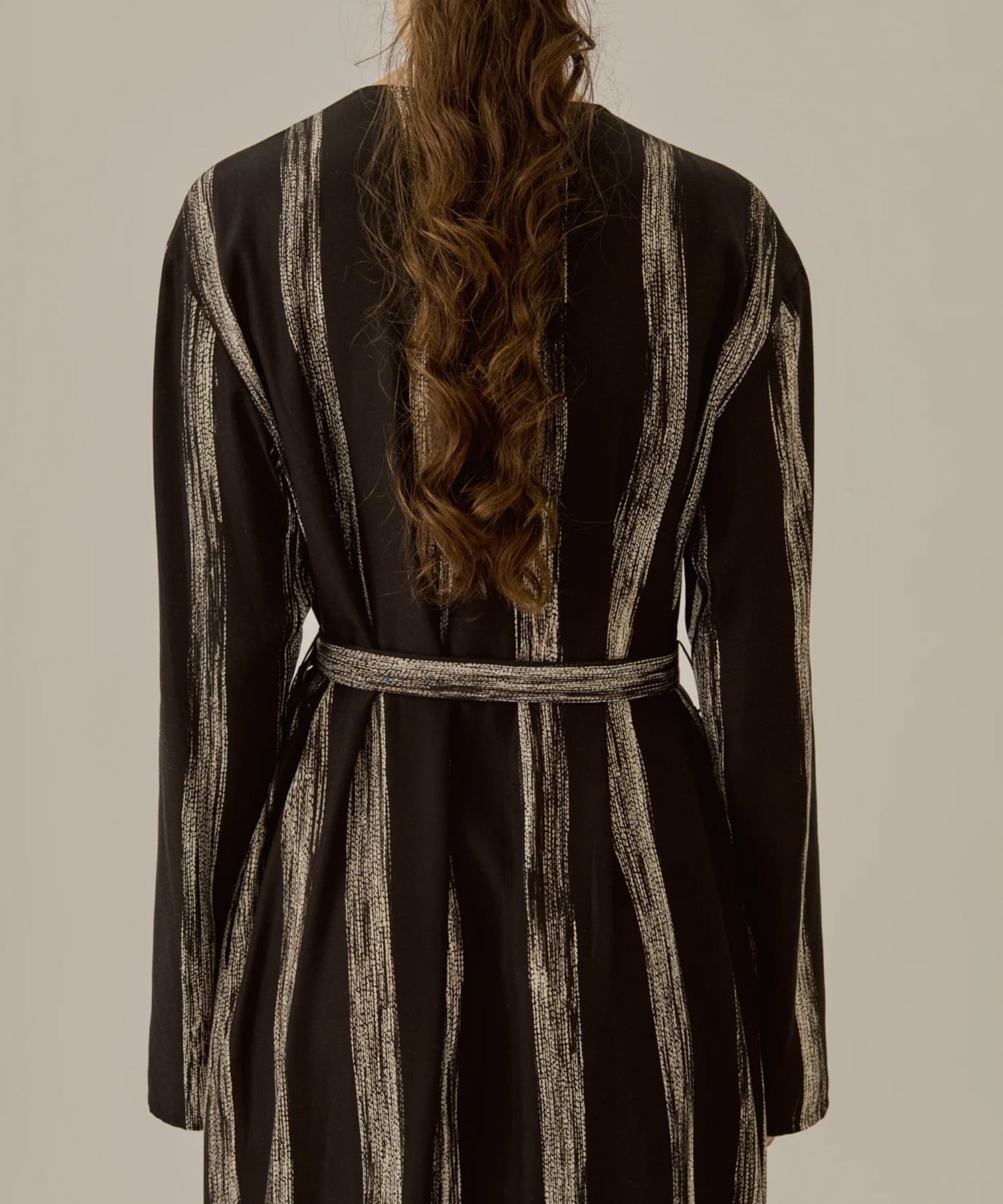 Stitch stripe dress BK AKIRANAKA