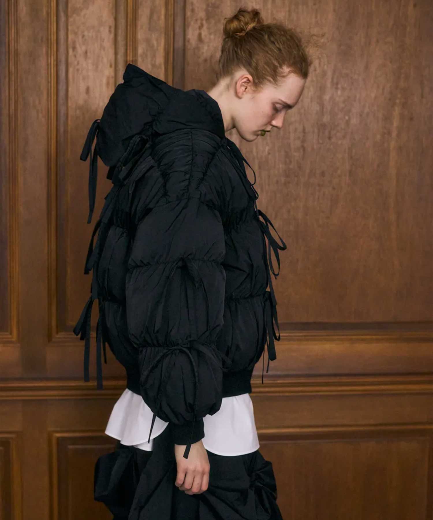 RIBBON DOWN-JAKET ENFOLD