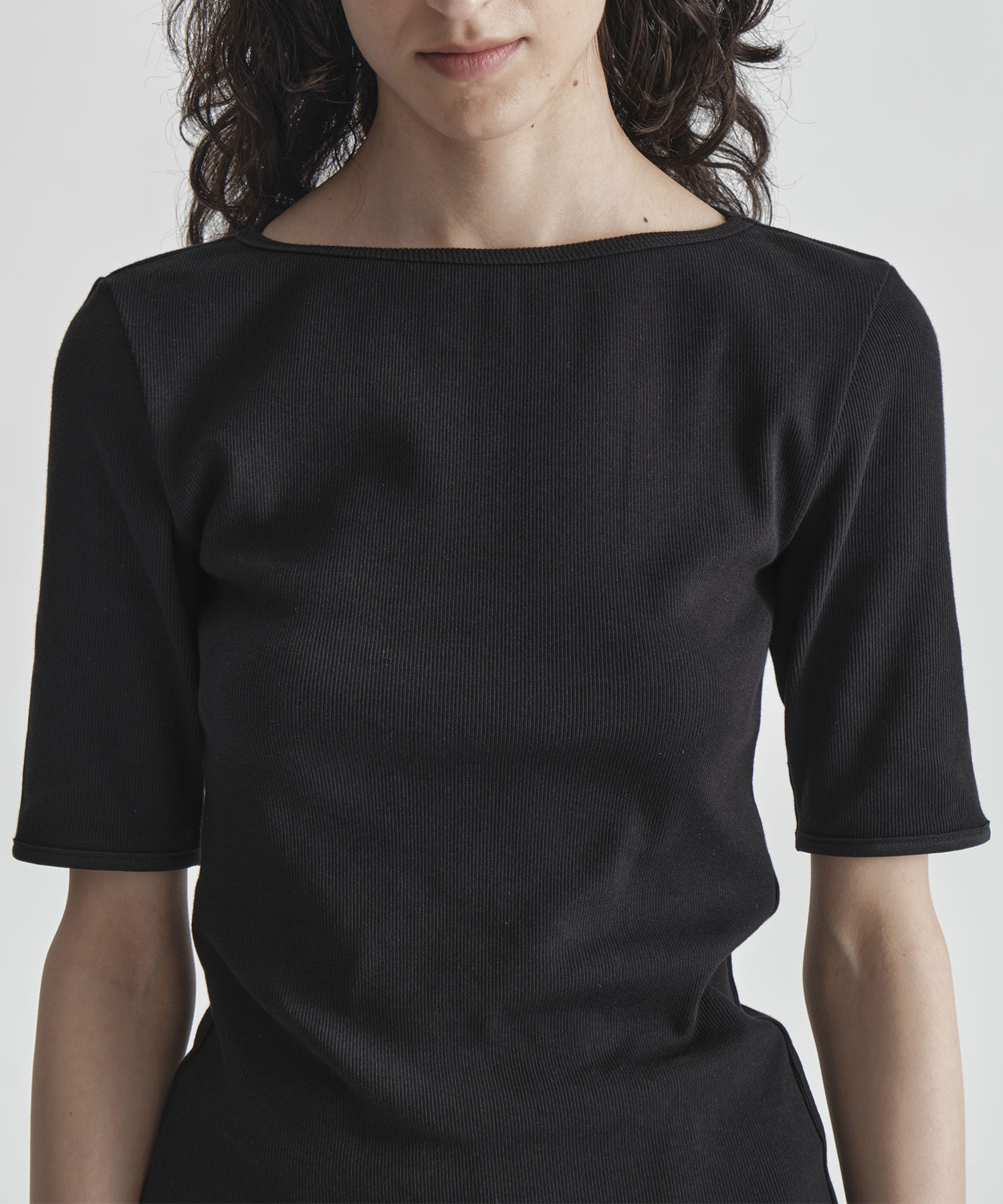 Boat Neck Rib Top THE TOKYO