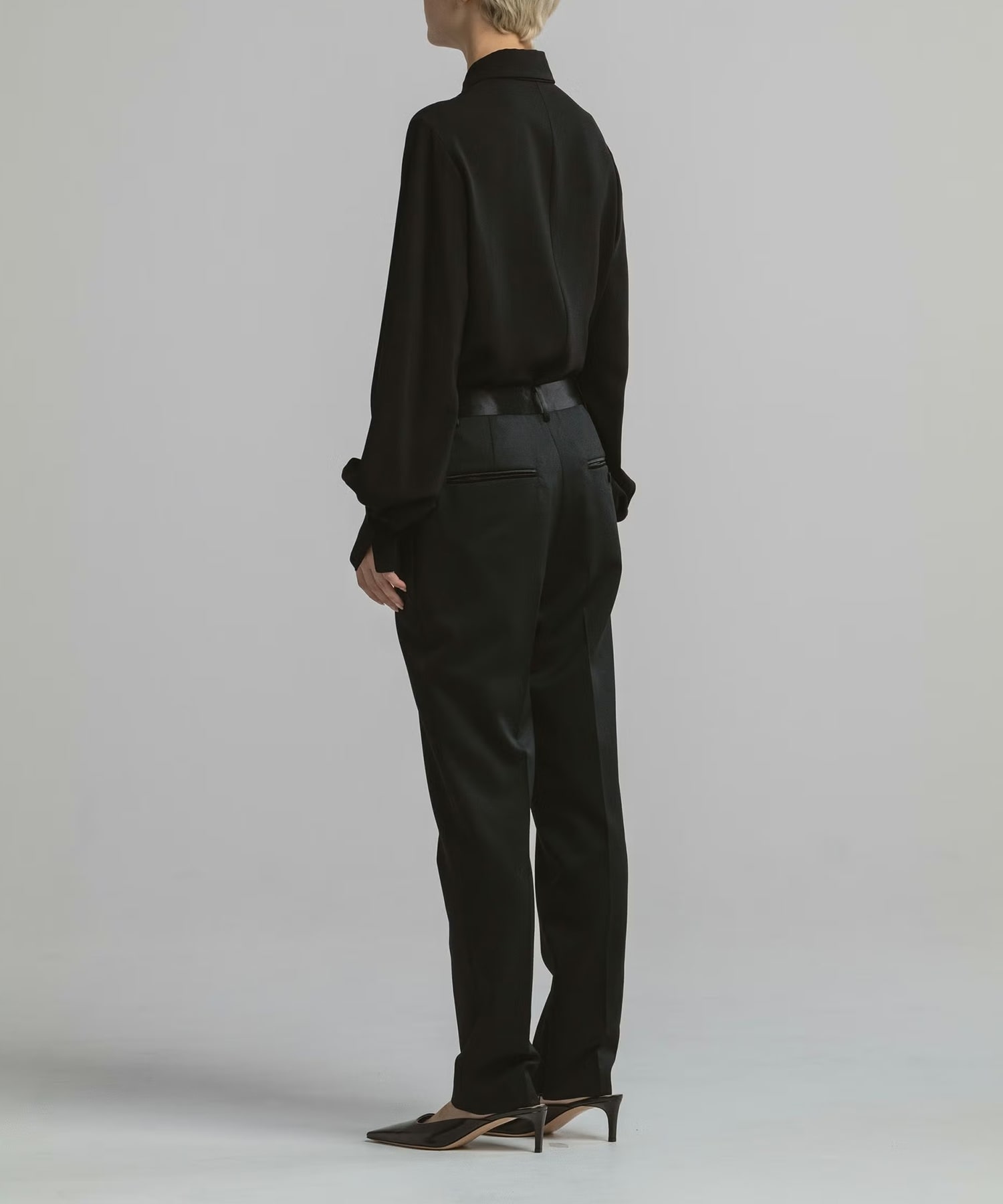 BLACK FORMAL INSIDE ZIP PANTS CINOH
