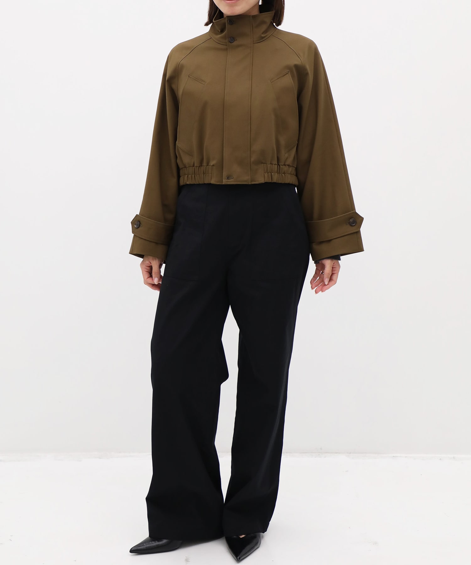 Double Cloth Stand Collar Blouson CITY TOKYO