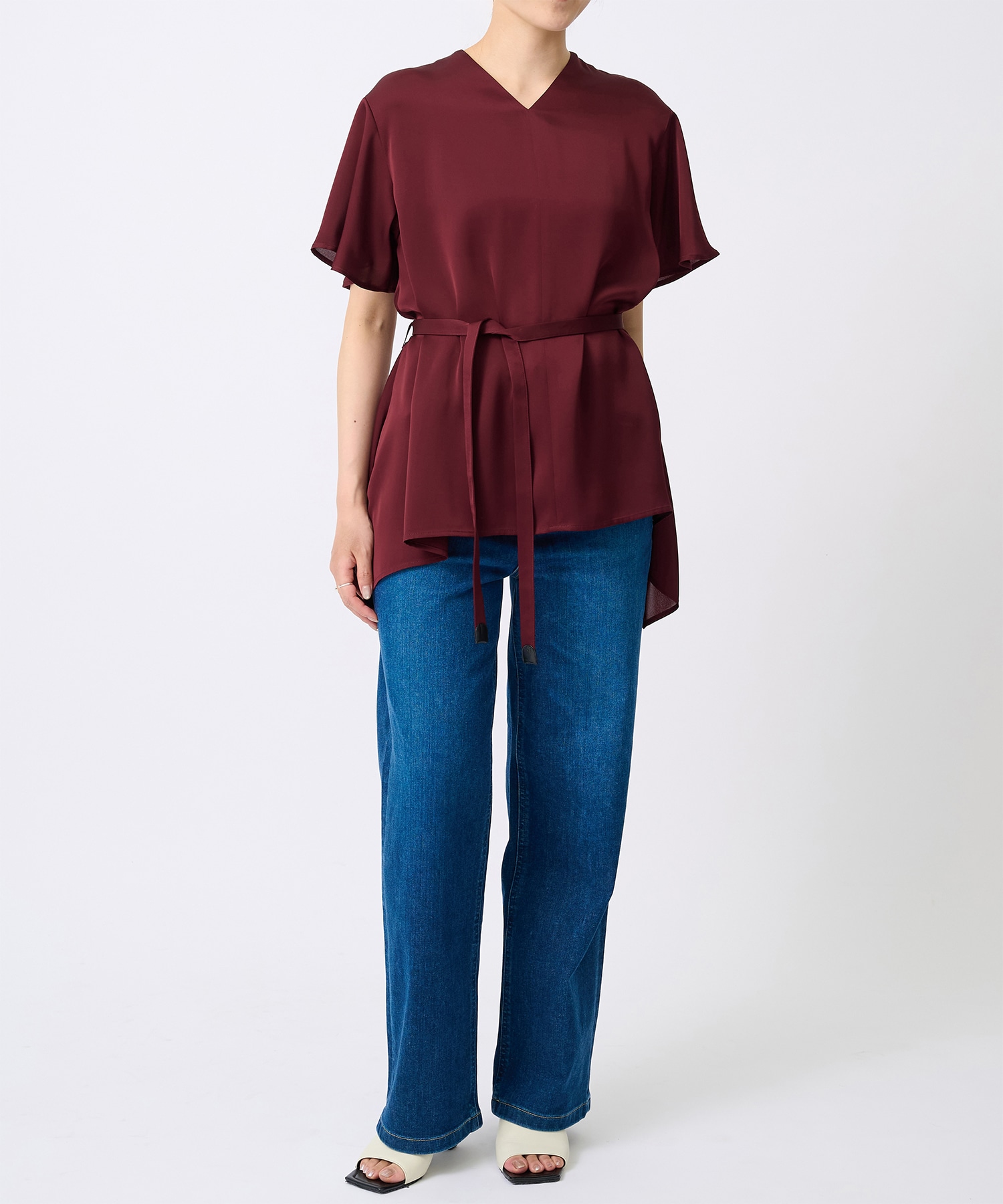 Satin Half Sleeve Blouse THE TOKYO