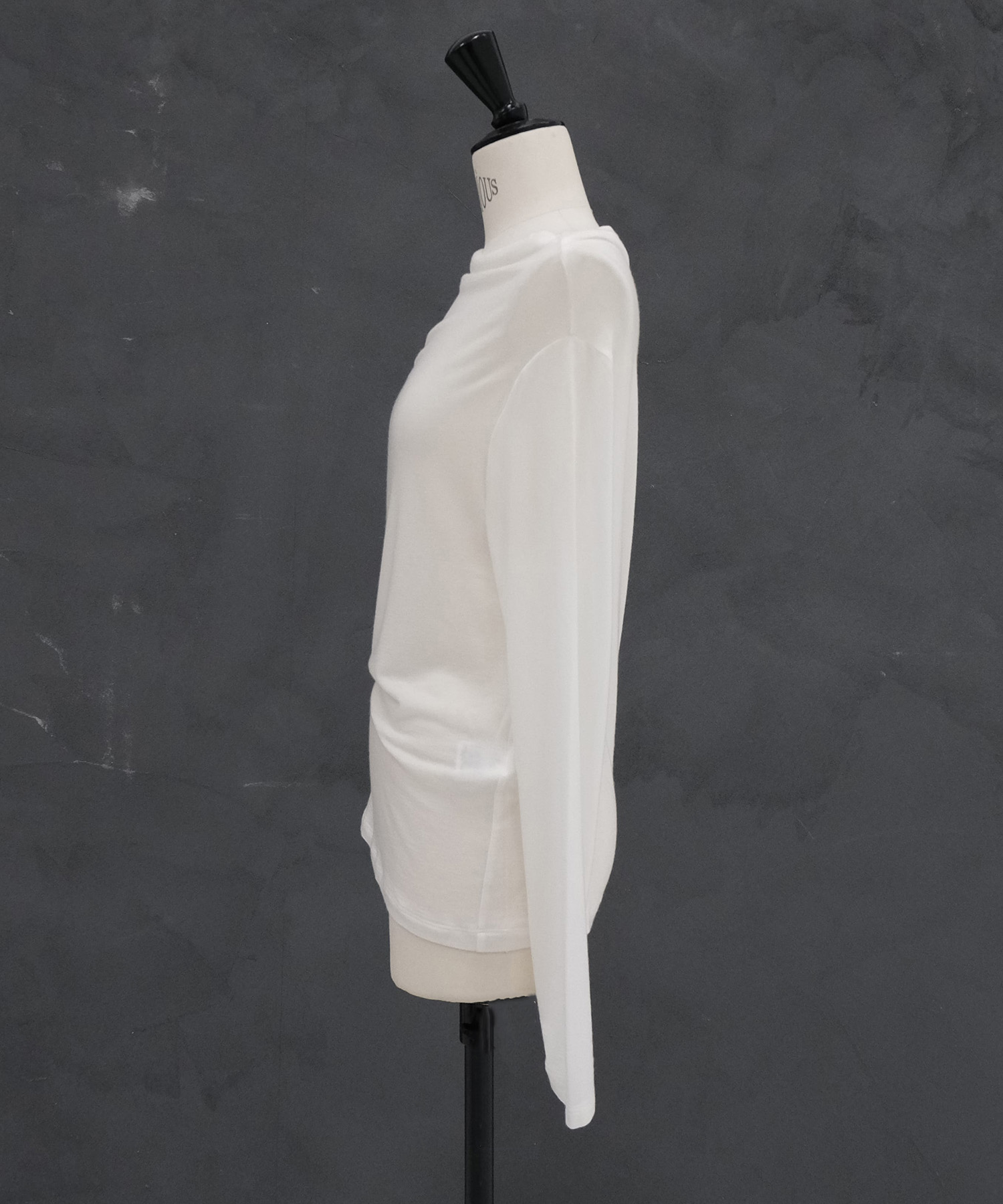 別注 Cashmere blend Asymmetry Tops IIROT