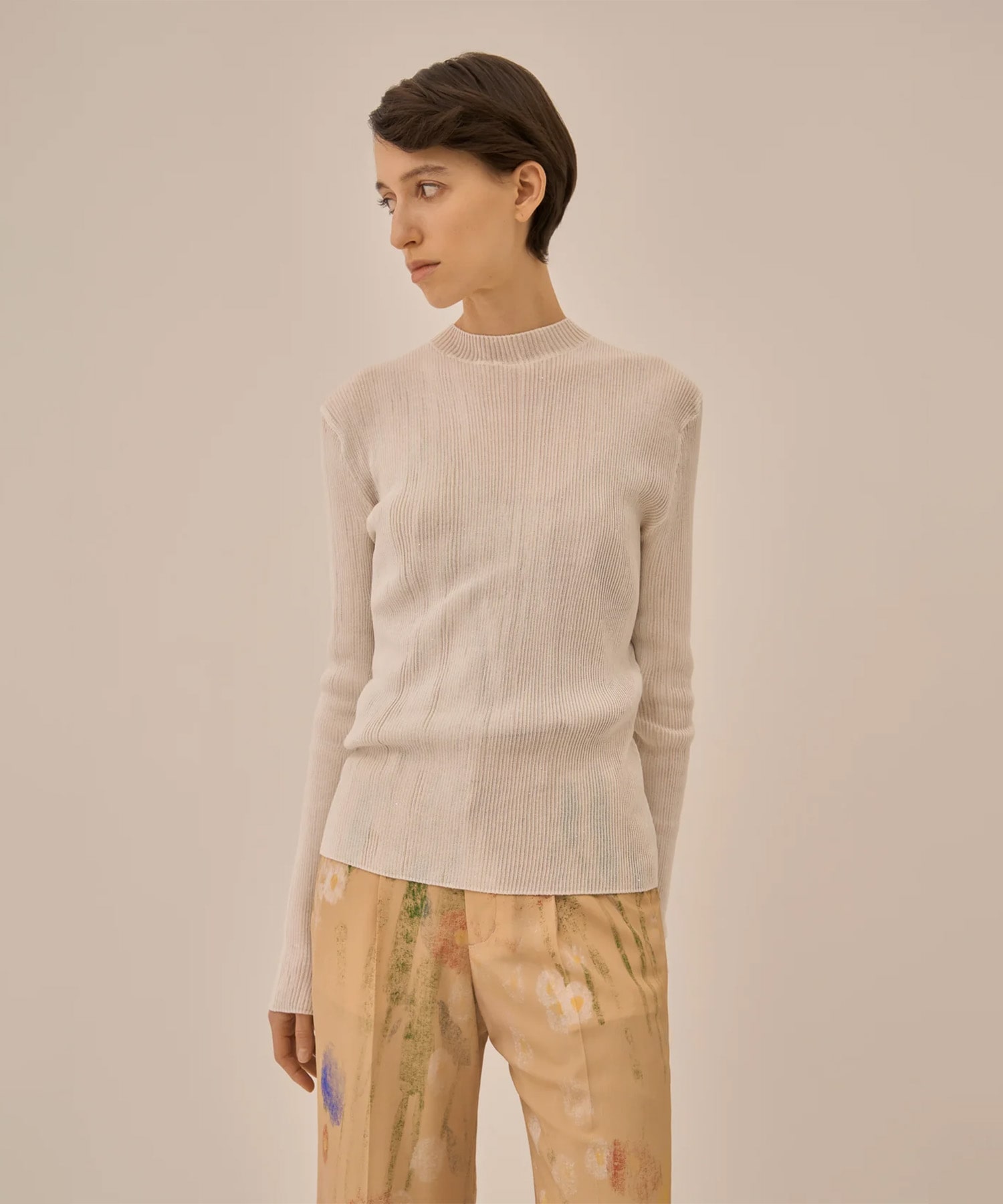 Basilia sequins knit pullover AKIRANAKA