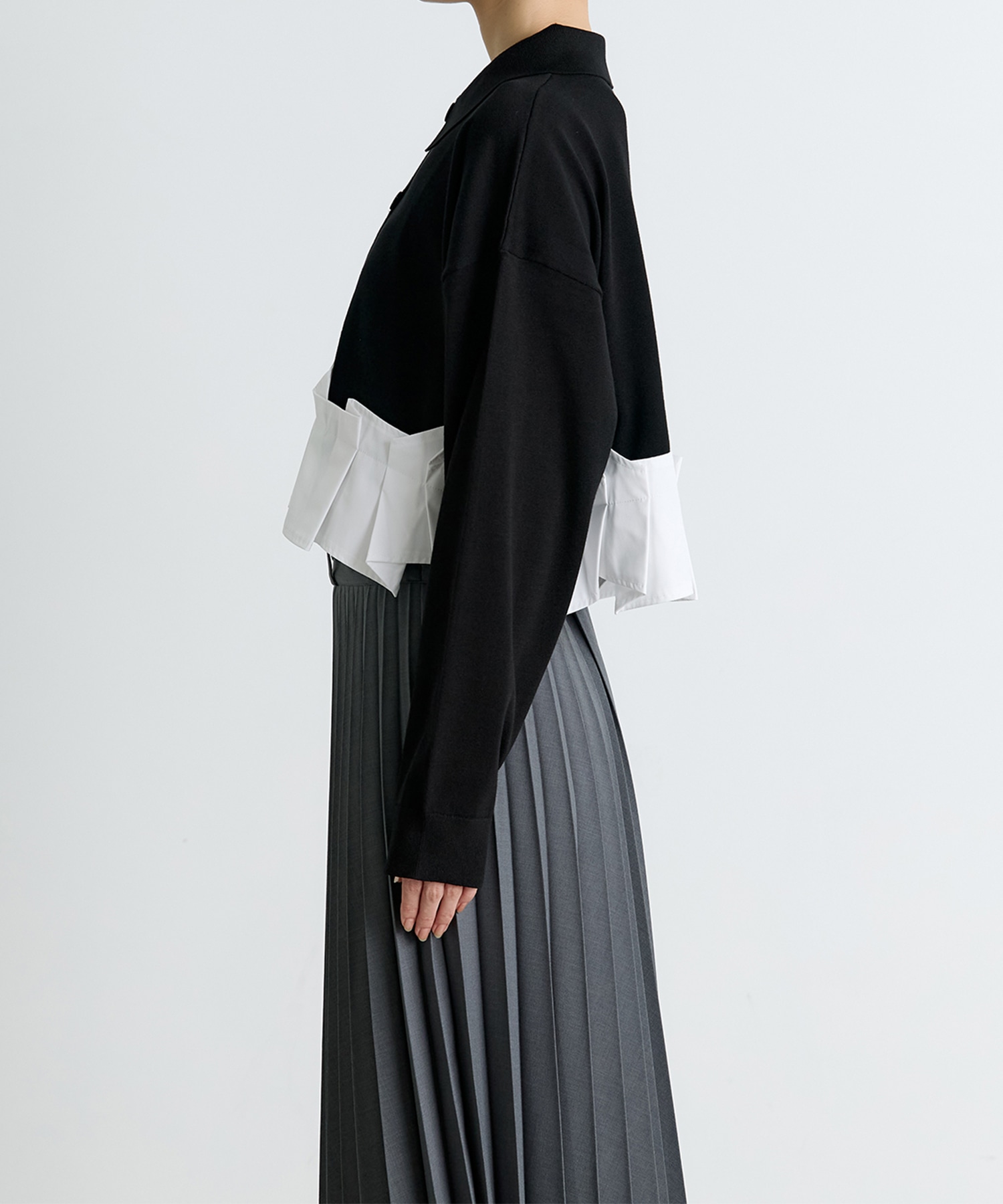 TACK DOCKING-HEM CARDIGAN ENFOLD