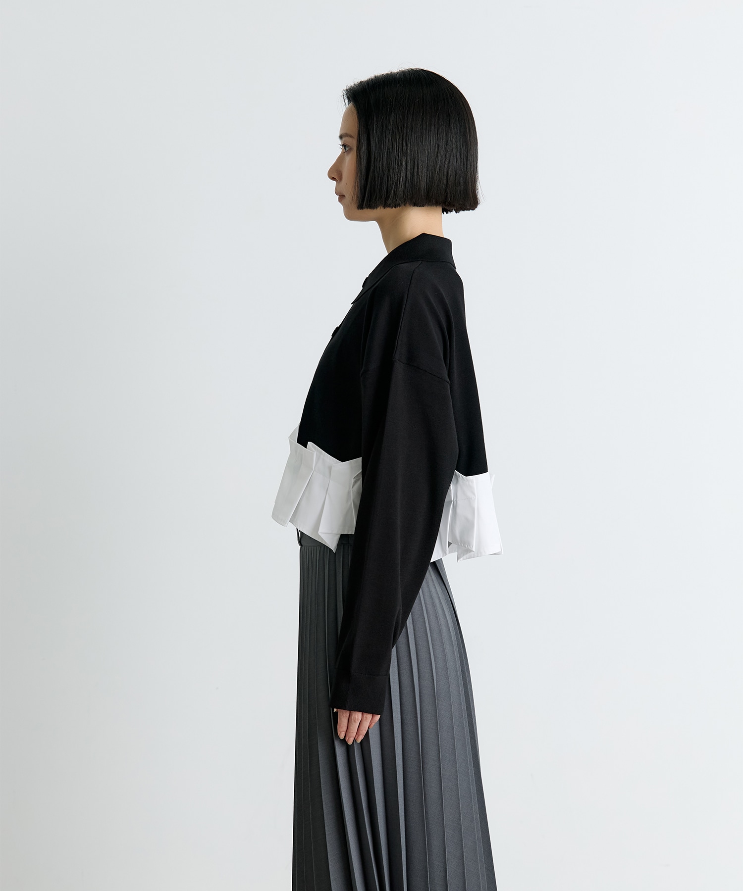 TACK DOCKING-HEM CARDIGAN ENFOLD