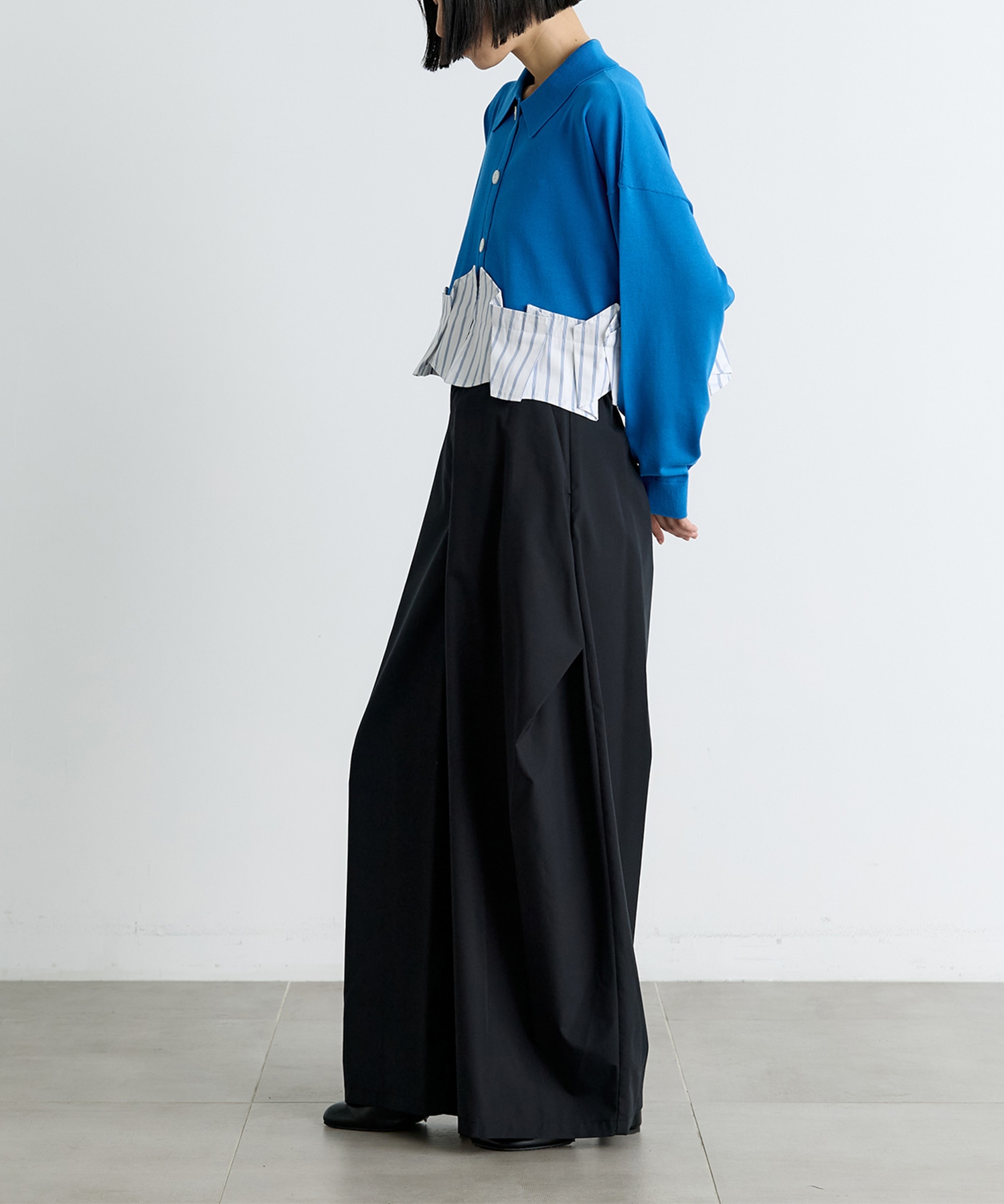 TACK DOCKING-HEM CARDIGAN ENFOLD