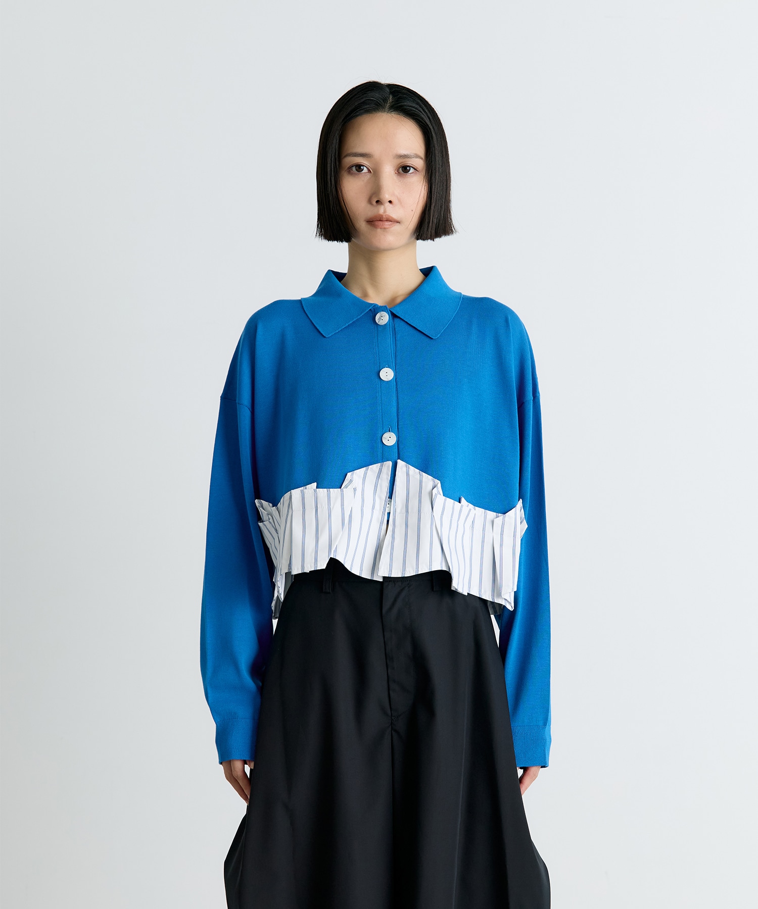 TACK DOCKING-HEM CARDIGAN ENFOLD
